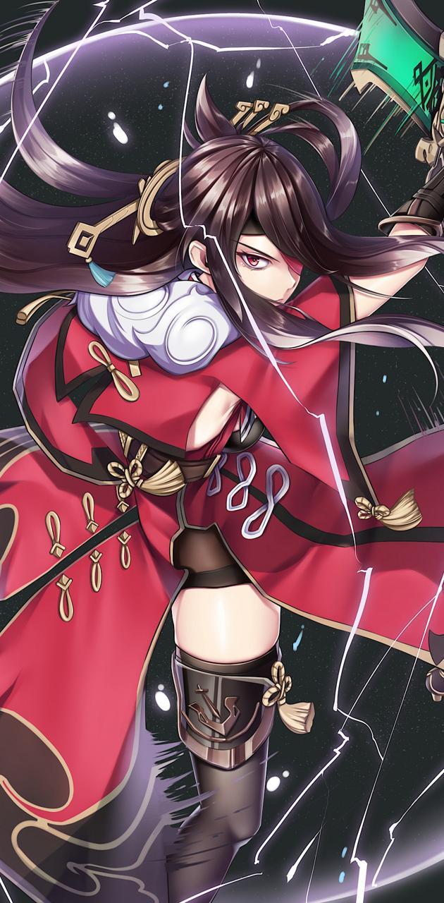 630x1280 Beidou genshin wallpaper