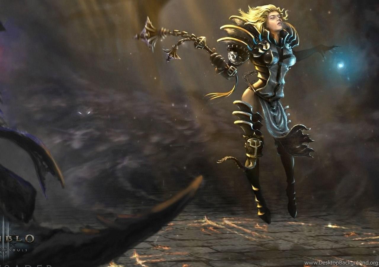 1280x900 Download Wallpaper Art, Crusader, Diablo Reaper Of Souls, Girl. Desktop Background