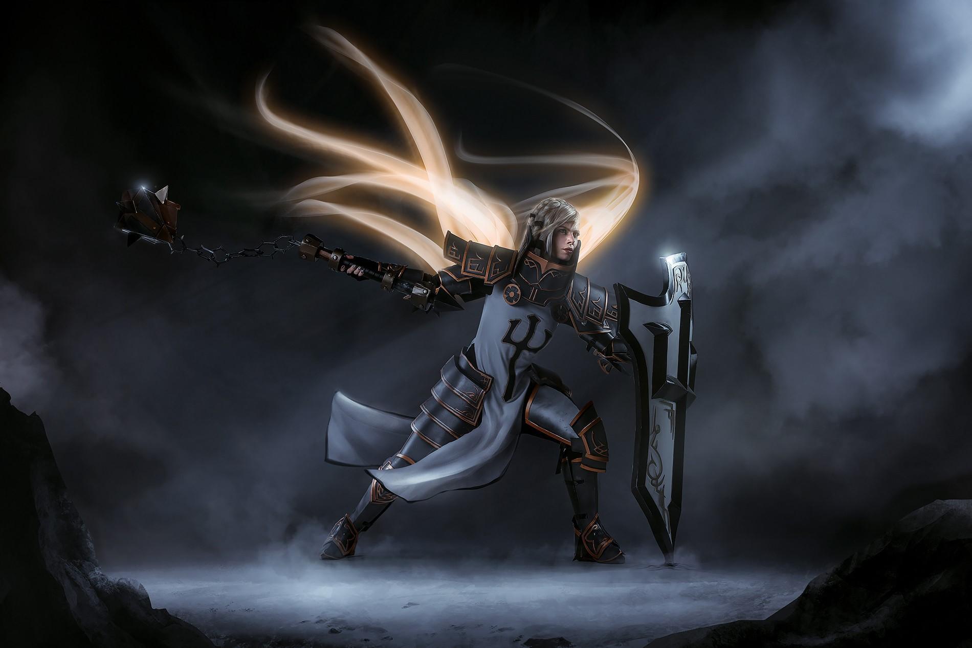 1900x1267 Wallpaper / ksenia shelkovskaya, Diablo III, Crusader (Diablo), women, cosplay
