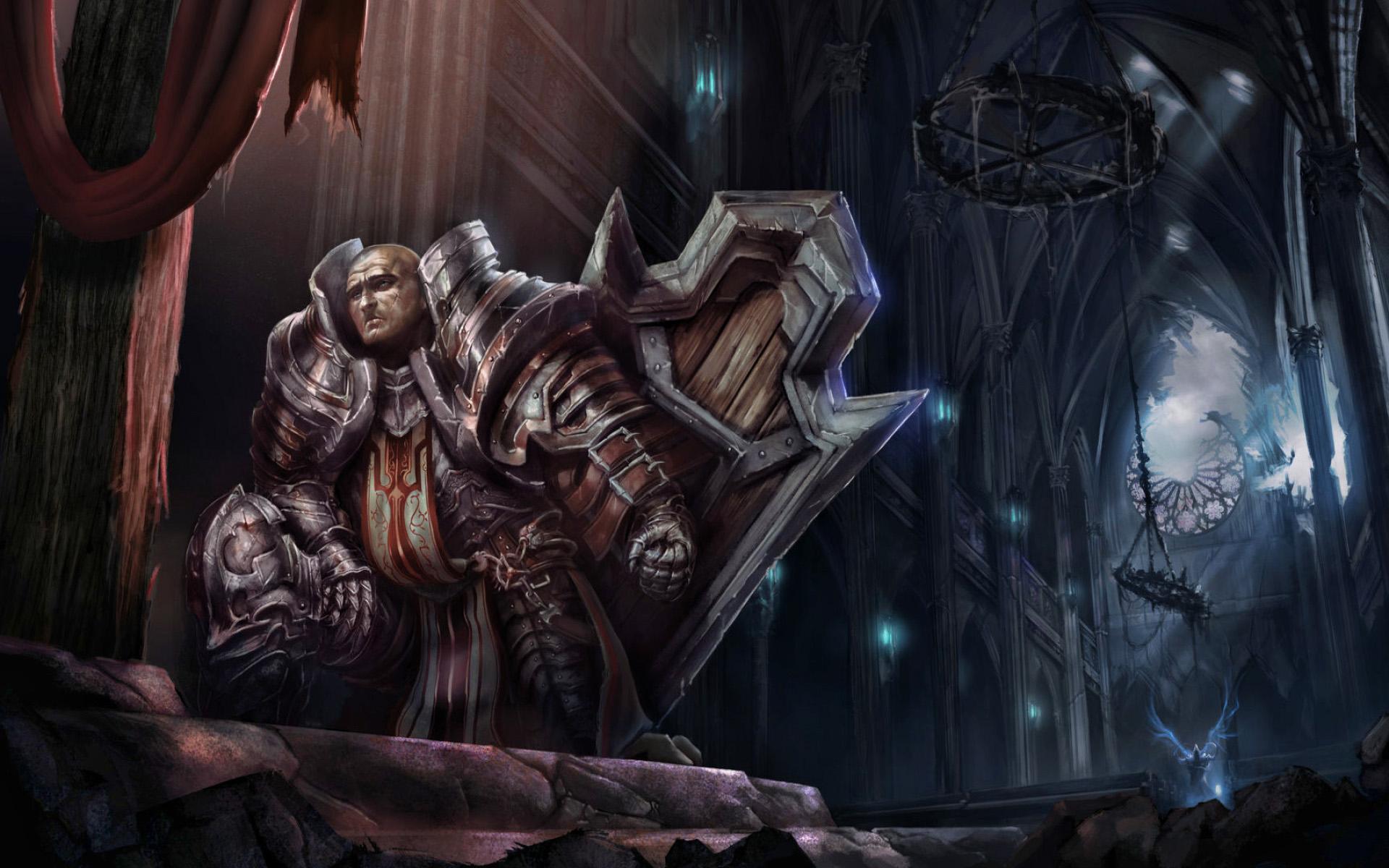 1920x1200 Download wallpaper Crusader, Diablo darkness, artwork, Diablo III, RPG for desktop with resolution 1920x1200. High Quality HD picture wallpaper