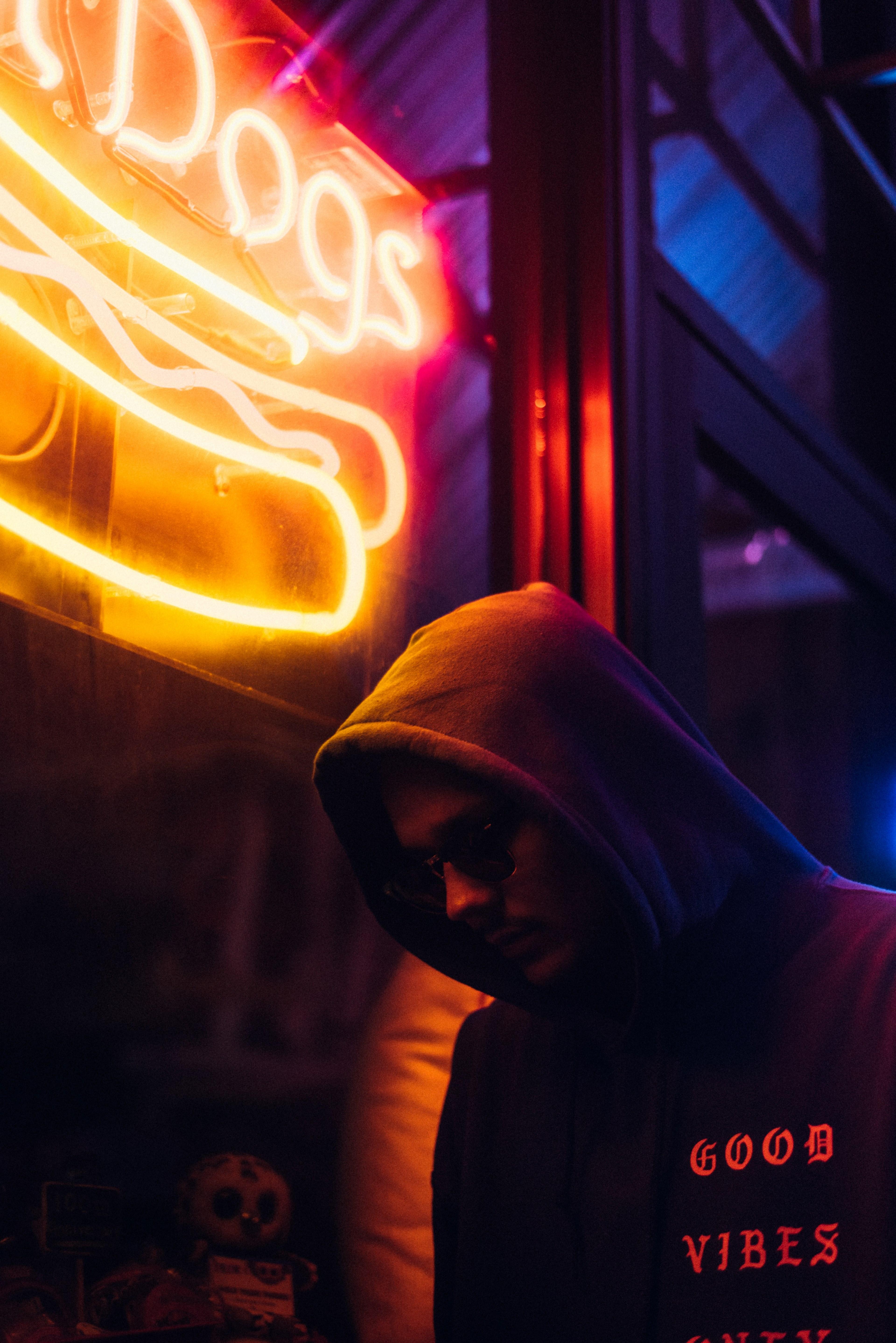 3840x5754 Wallpaper / man in hoodie at night 4k wallpaper