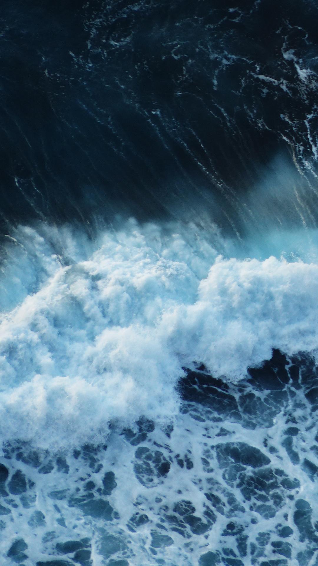 1080x1920 Ocean Waves From Above