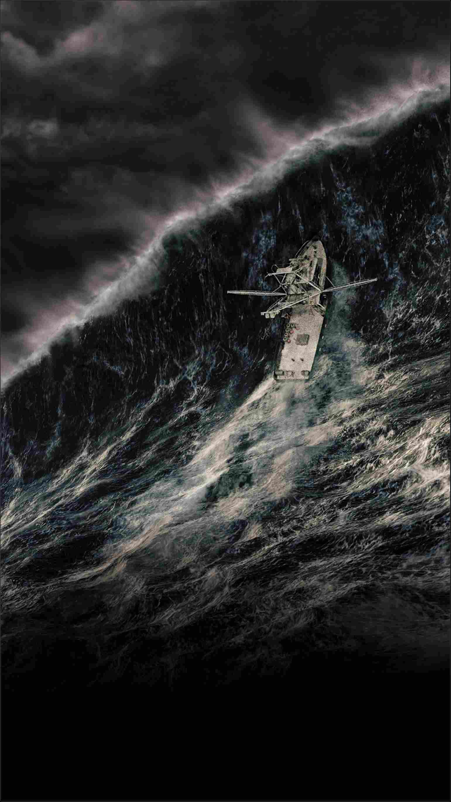 1541x2737 Ocean Storm Wallpaper