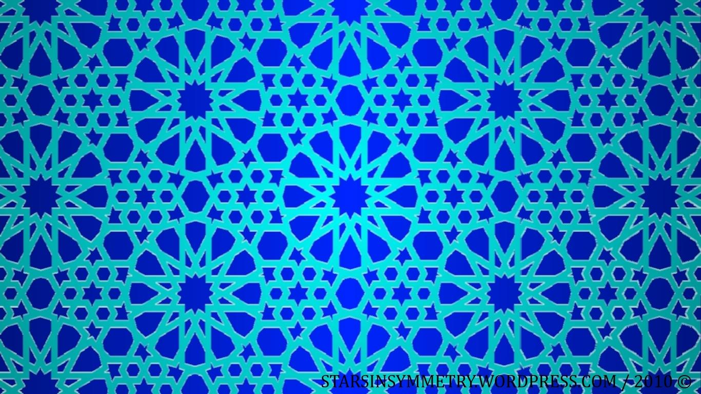 1366x768 islamic art wallpaper, pattern, blue, textile, lace, design
