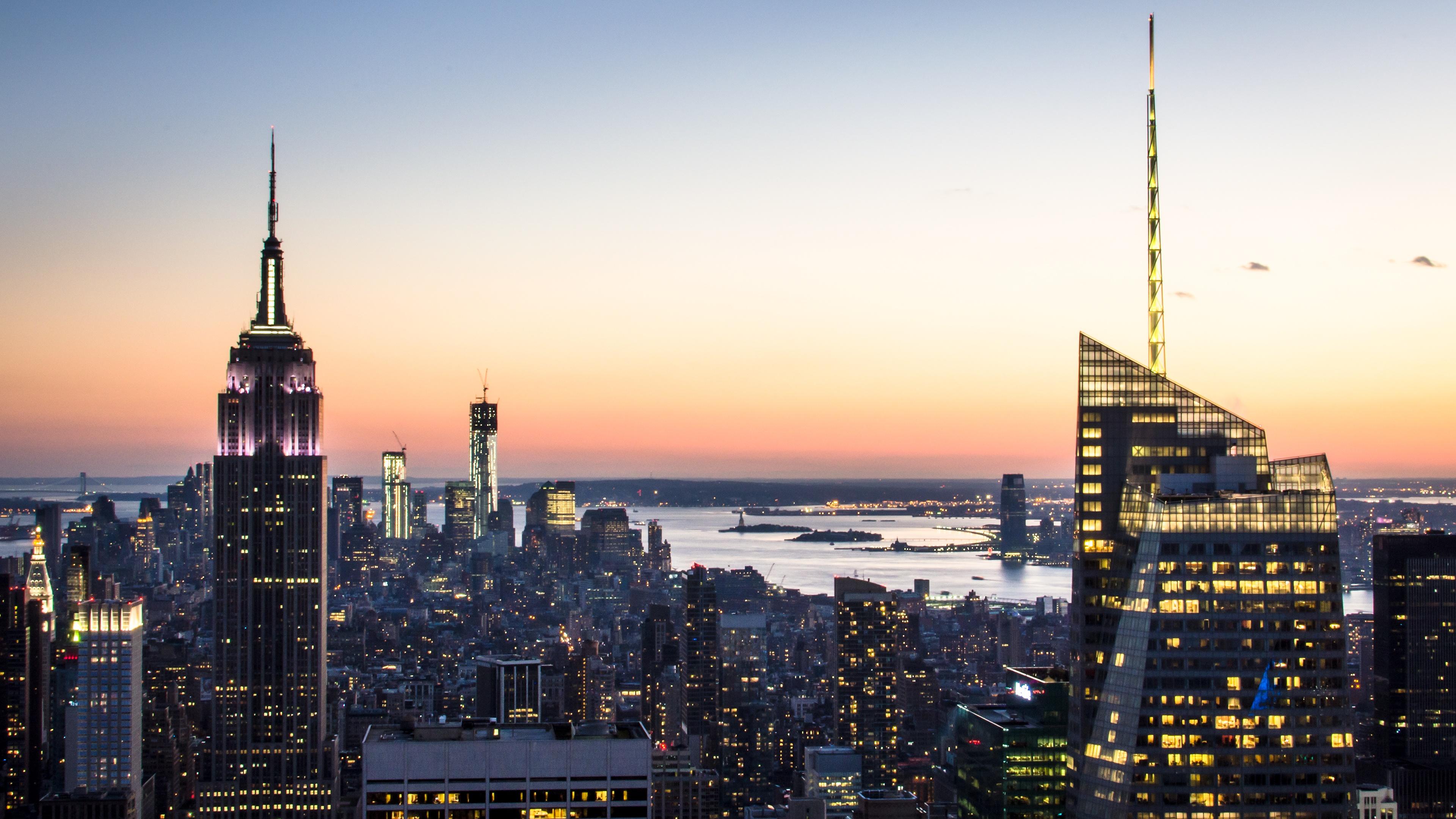 3840x2160 New York City Wallpaper 4K, Aerial view, Cityscape