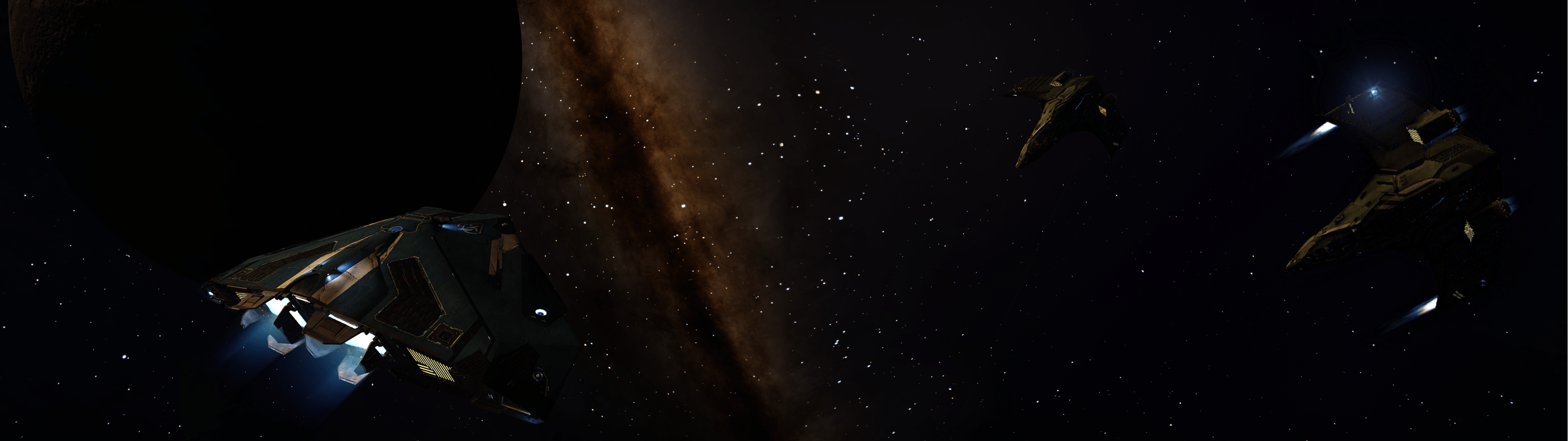 3840x1080 Elite: Dangerous (Kickstarter remake)