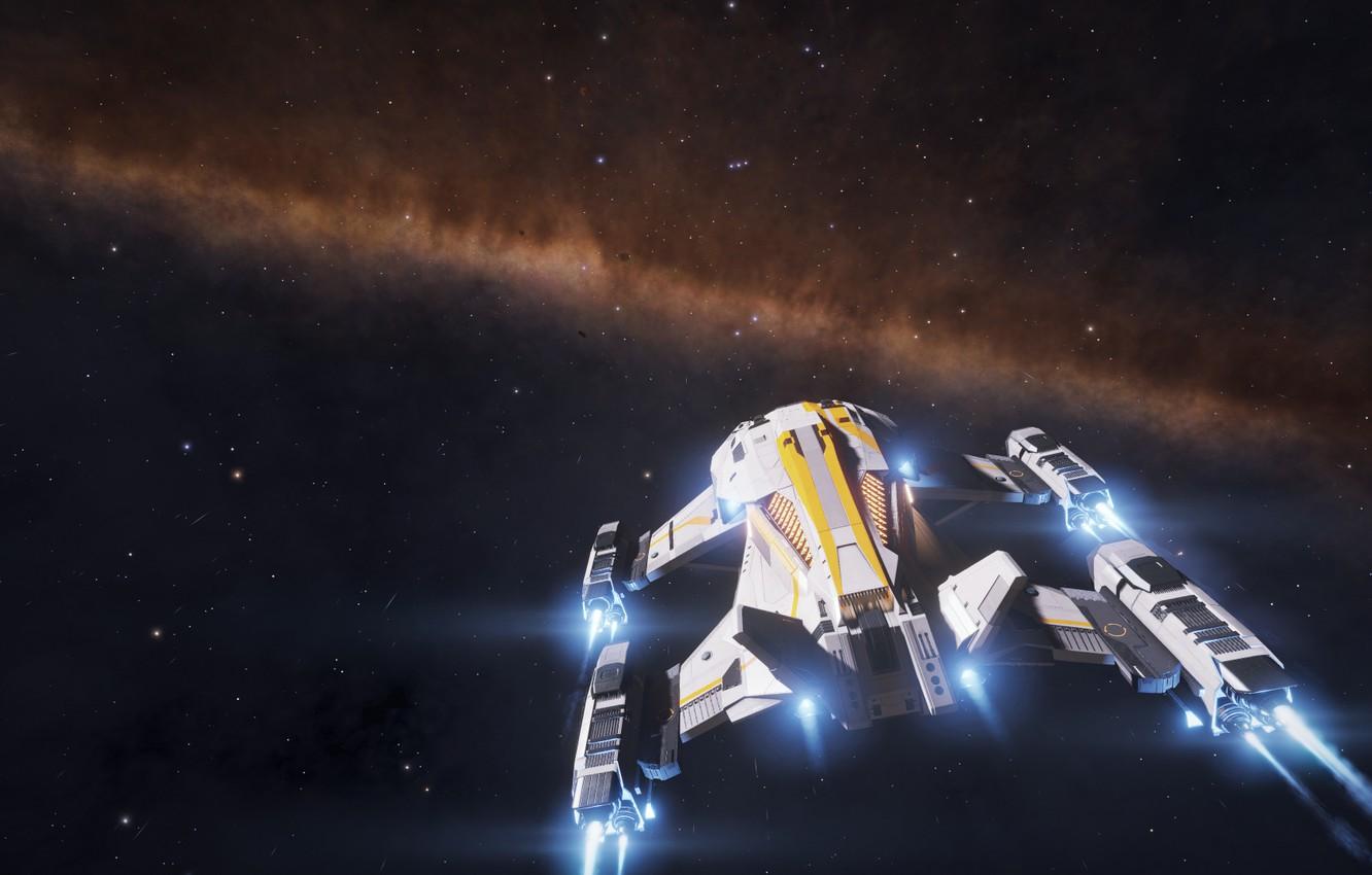 1332x850 Wallpaper space, the milky way, spaceship, Elite: Dangerous image for desktop, section игры