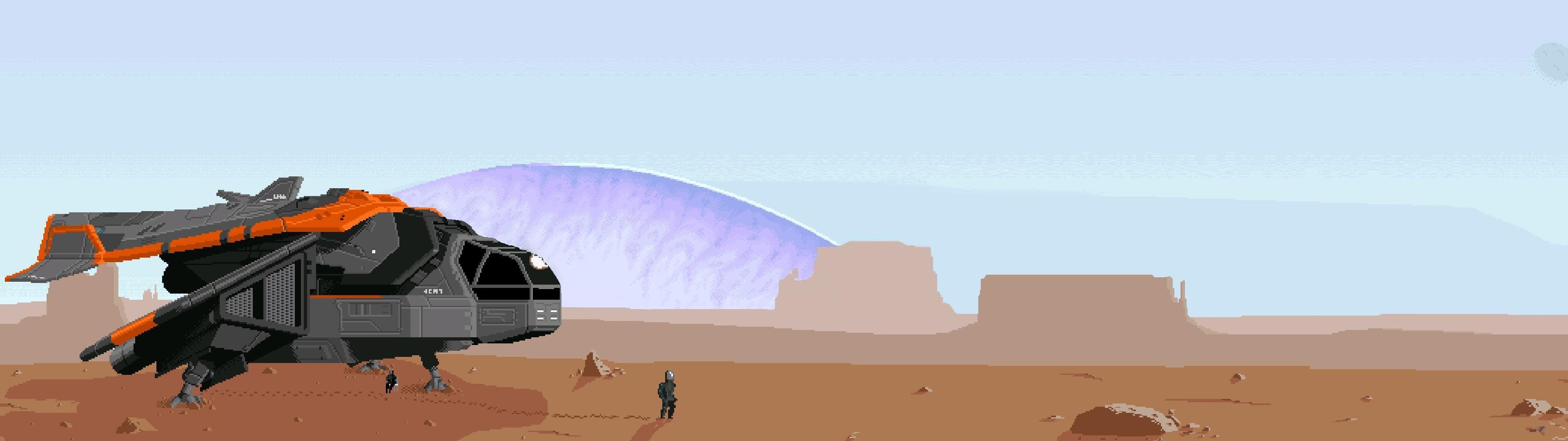 3840x1080 Elite: Dangerous Pixelated: multiwall