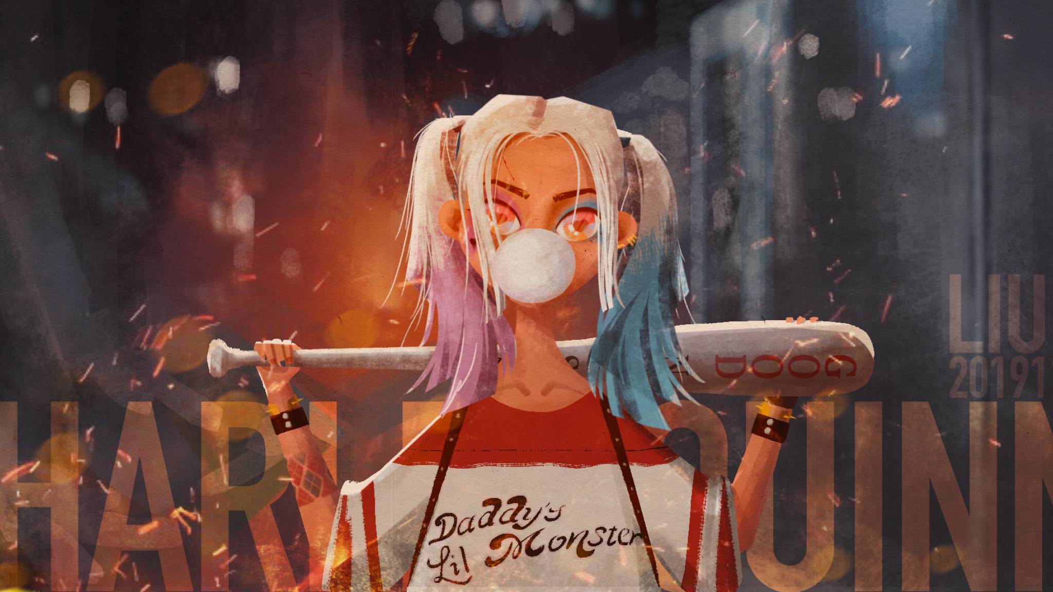 2048x1152 Harley Quinn with Baseball Bat 2048x1152 Resolution Wallpaper, HD Superheroes 4K Wallpaper, Image, Photo and Background