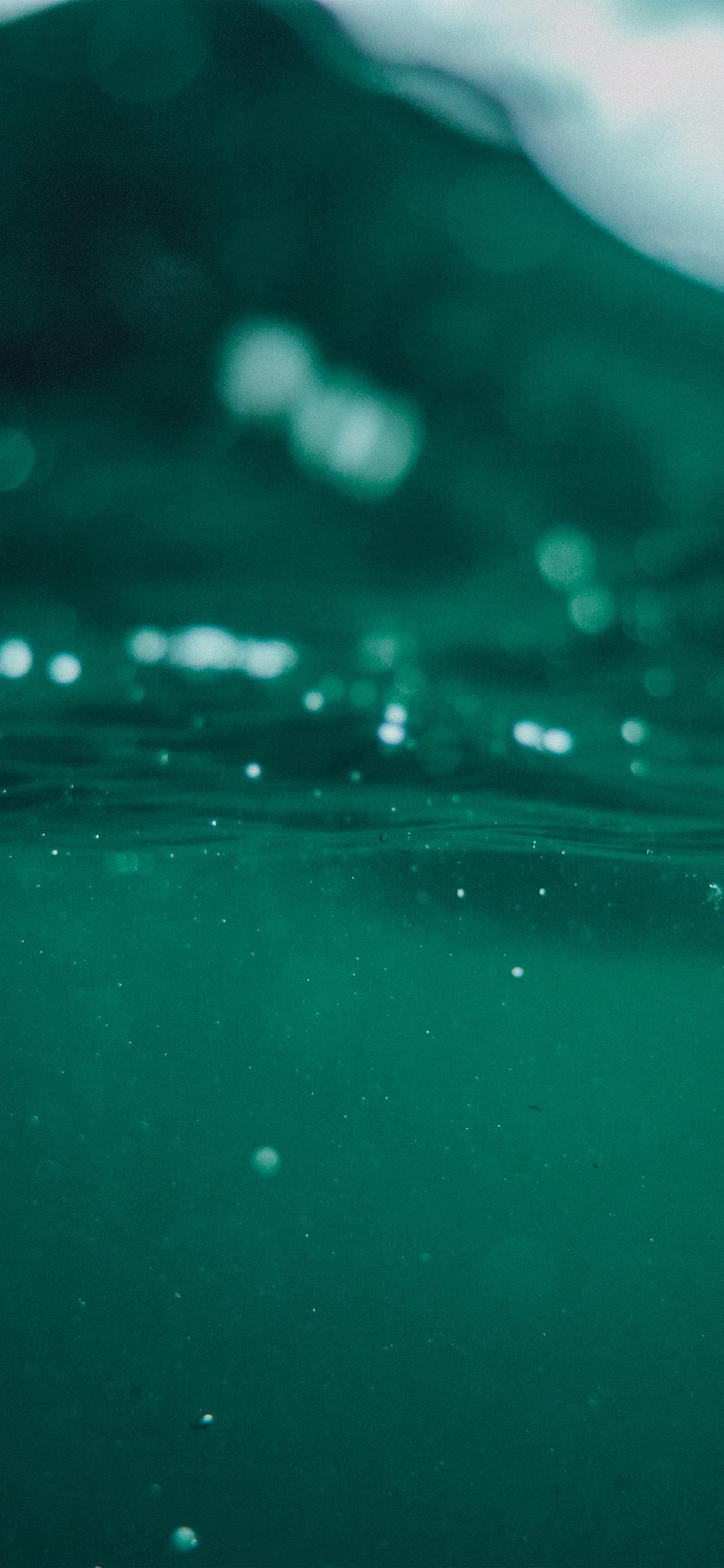 1125x2436 iPhone X wallpaper. under water green ocean summer bokeh sea