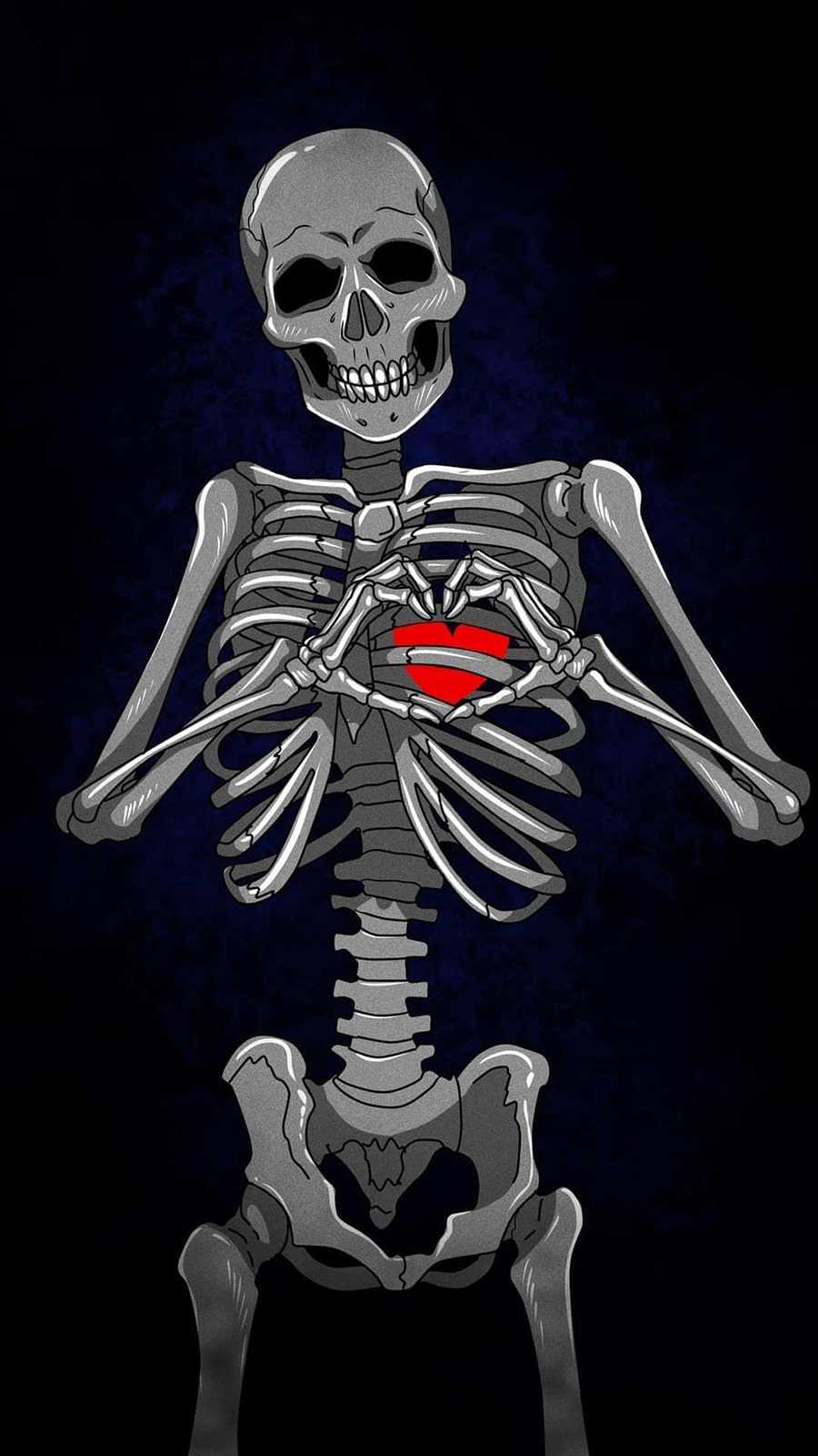 900x1600 Skeleton Wallpaper