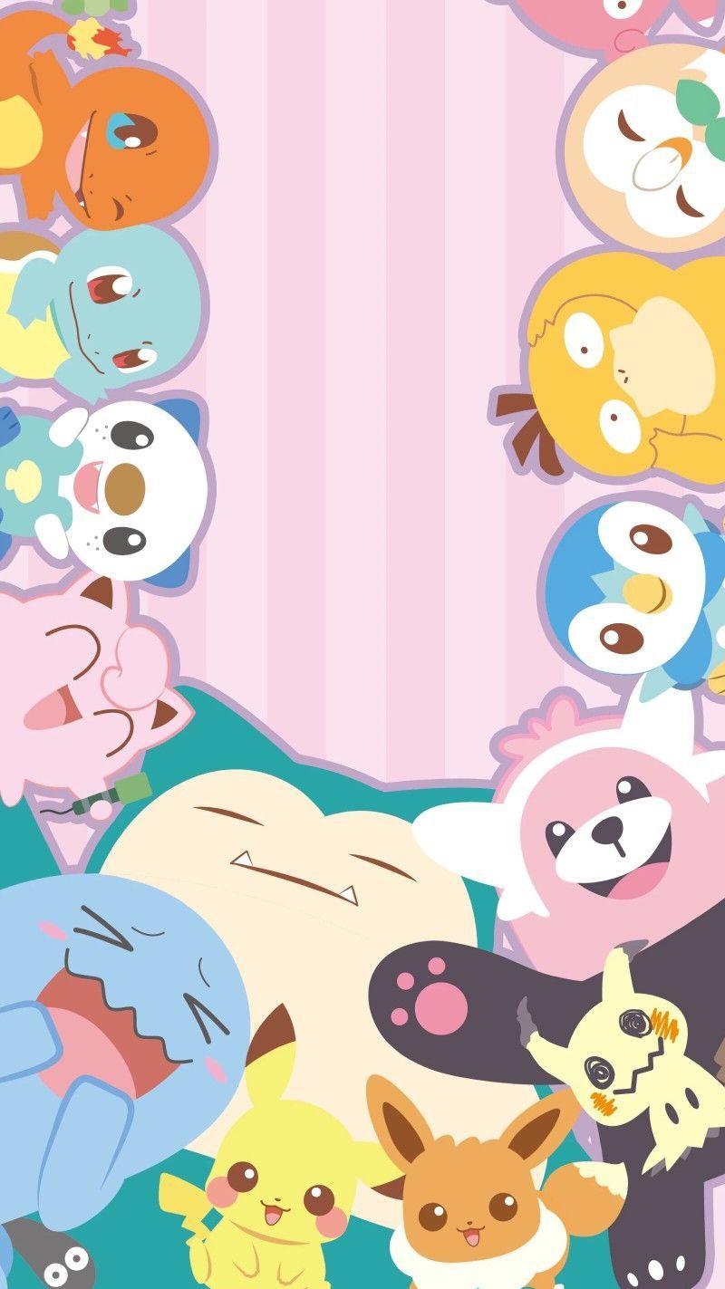 800x1423 Pink Pokémon Wallpaper