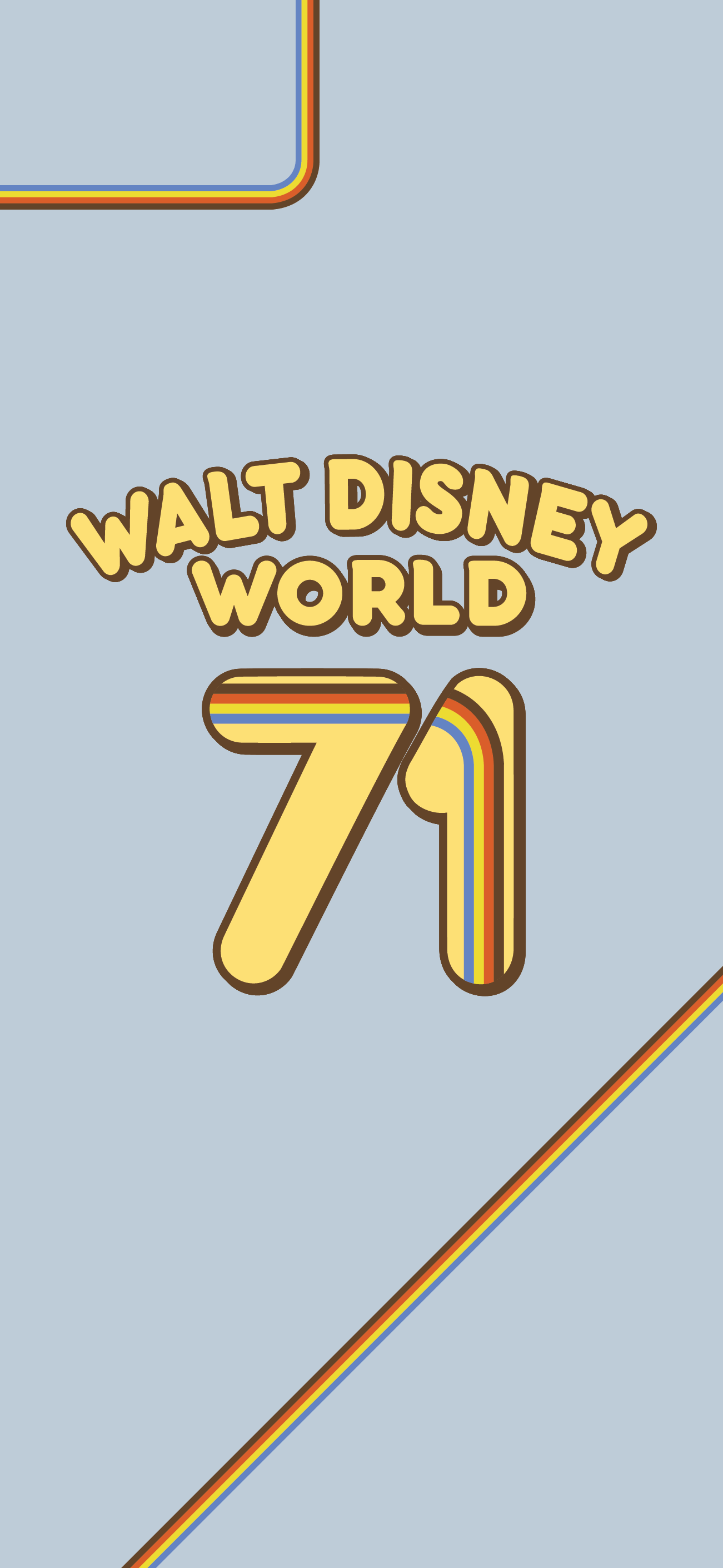 1301x2820 Retro Disney World Wallpaper