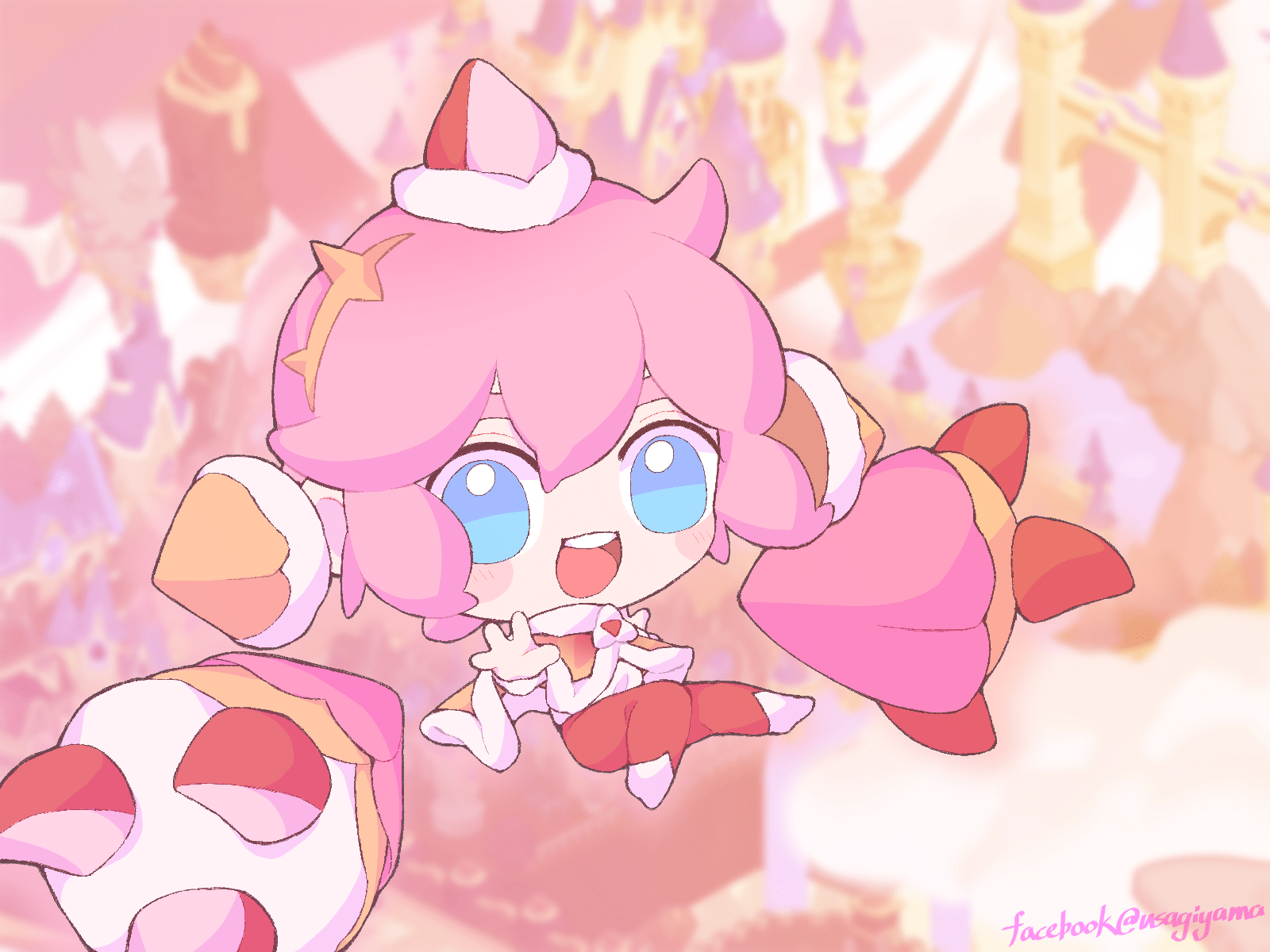 1600x1200 Strawberry Crepe Cookie Run: Kingdom Anime Image Board
