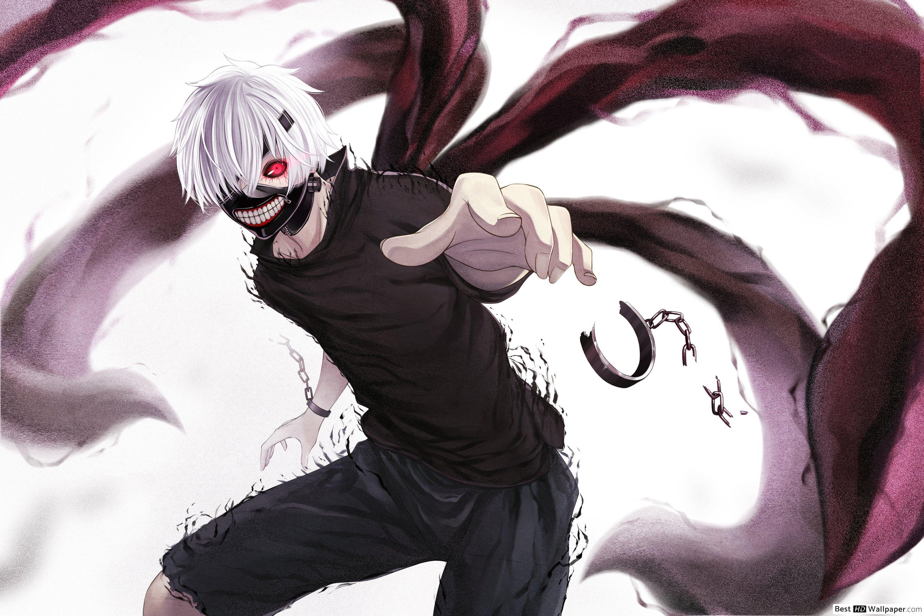 3000x2000 Tokyo Ghoul Kaneki, Chain Eyepatch Ghoul Mask HD wallpaper download