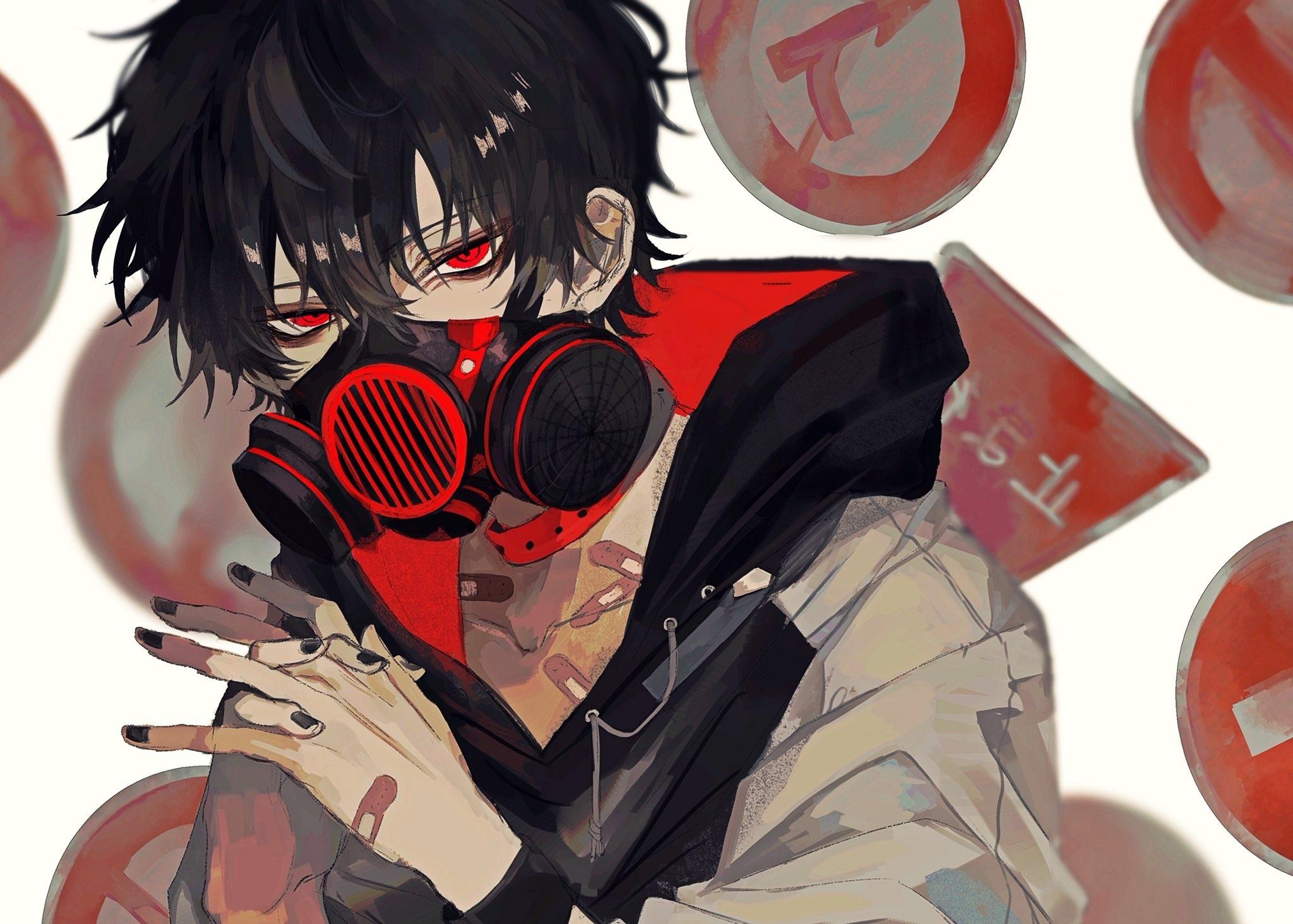 Black Cool Anime Boy With Mask