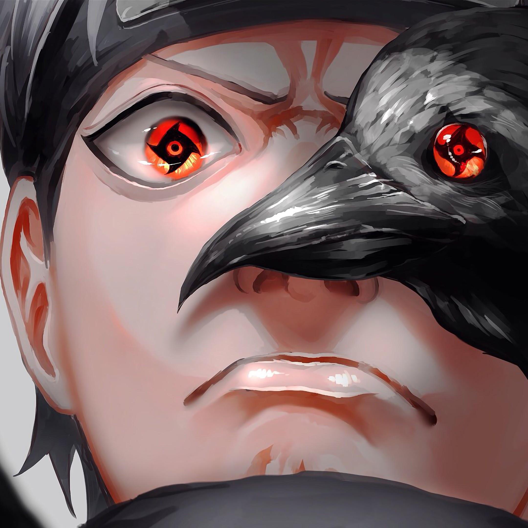 2160x2160 Shisui Crow 10 awesome facts about shisui uchiha animeblog, shisui by haiko wallpaper by realhaiko, shisui uchiha personagens de anime desenho