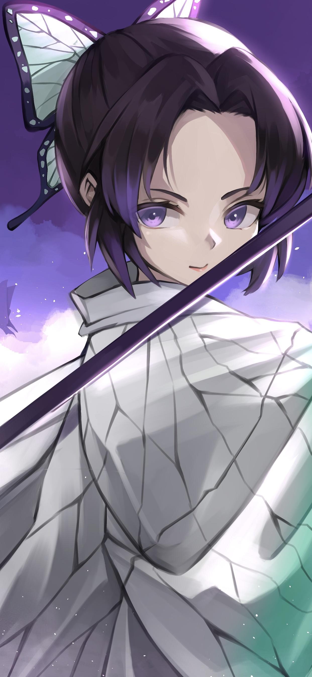 1242x2688 Demon Slayer Samurai Anime Girl 4k iPhone XS MAX HD 4k Wallpaper, Image, Background, Photo and Picture