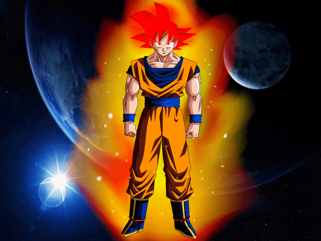 1032x774 1032x774px Super Saiyan God Wallpaper