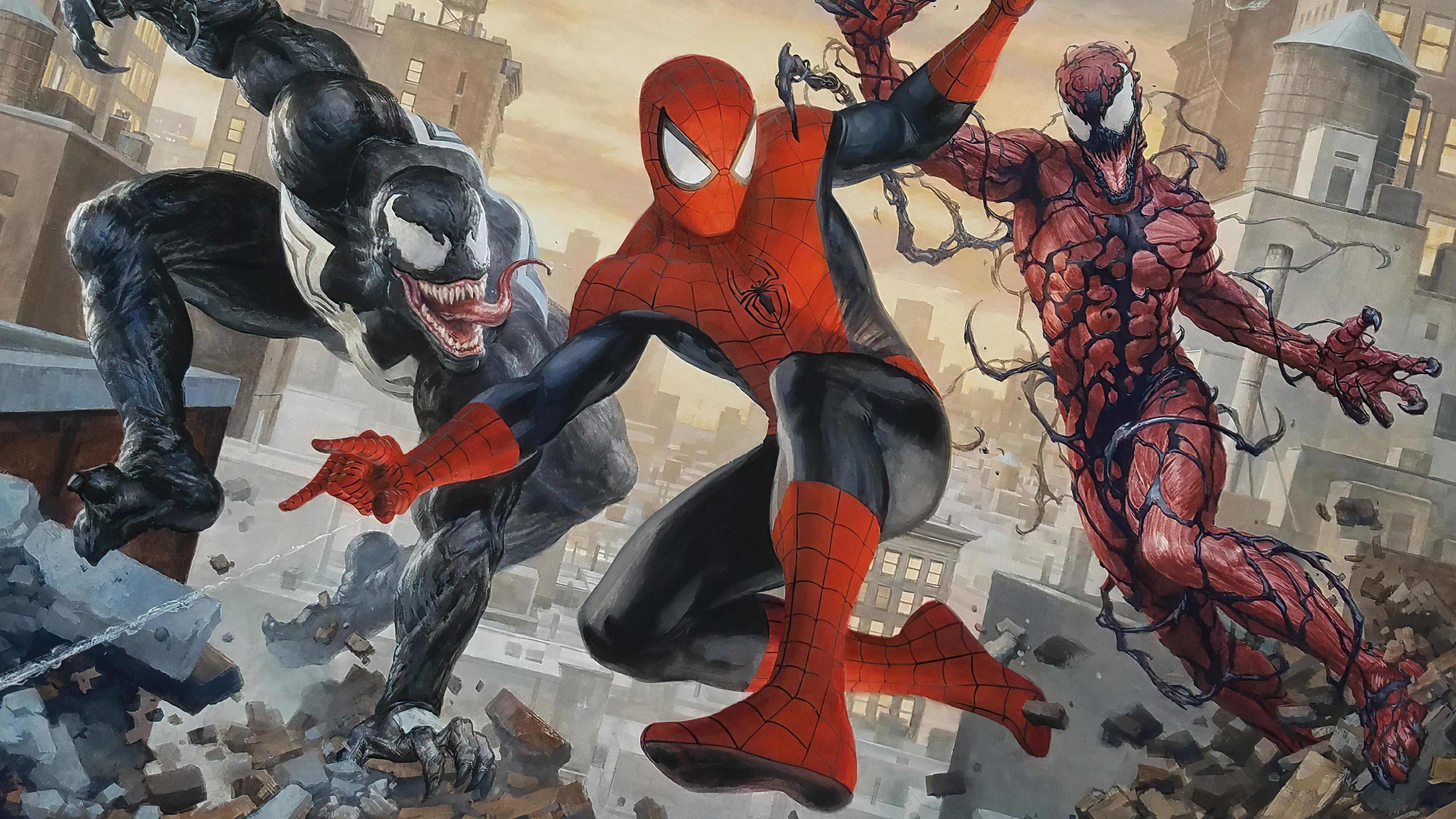 3840x2160 Spiderman venom Wallpaper