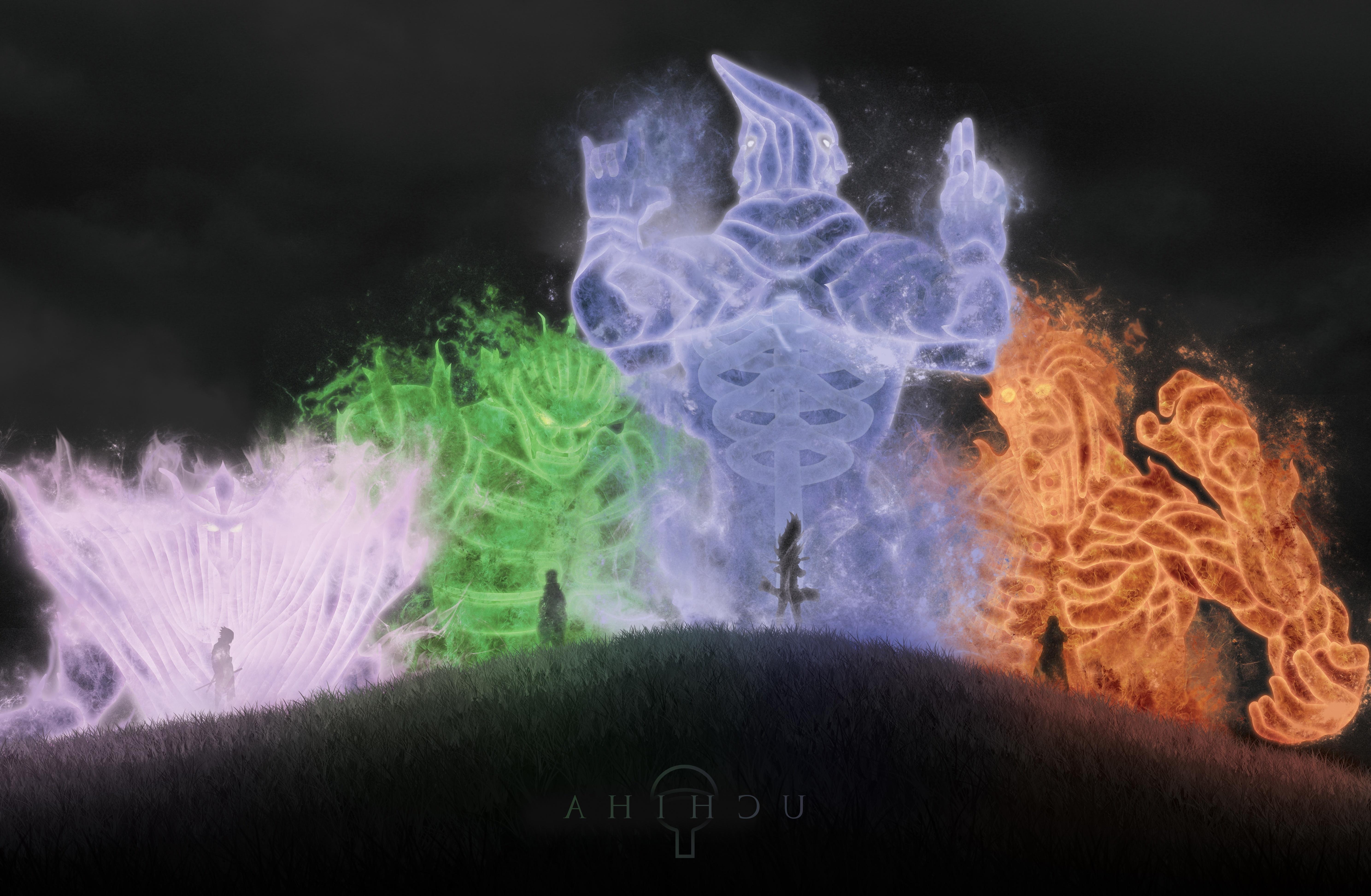 5951x3892 Wallpaper Uchiha Madara, Uchiha Izuna, Uchiha Obito, Uchiha Sasuke, Naruto:5951x3892
