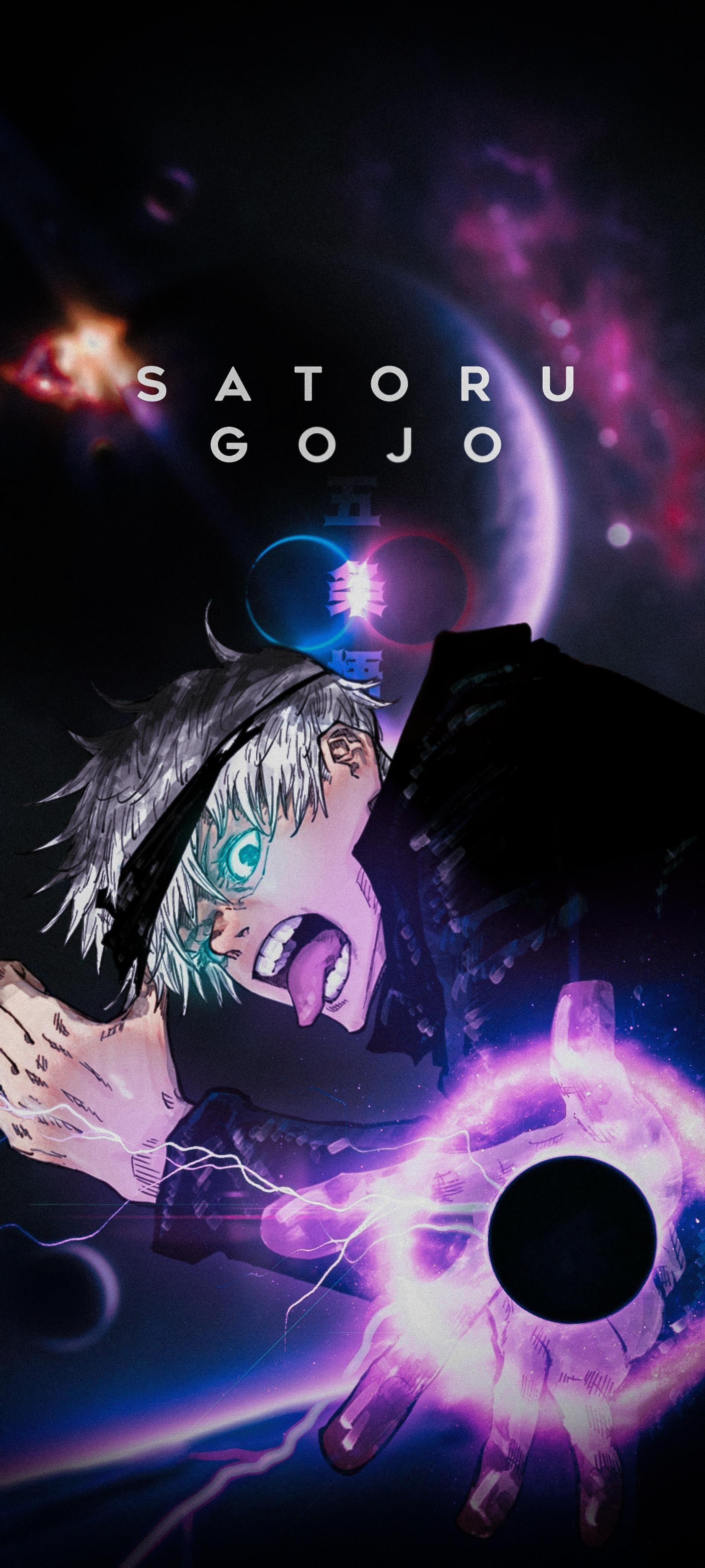 1842x4096 Satoru Gojo Wallpaper made by me: JuJutsuKaisen