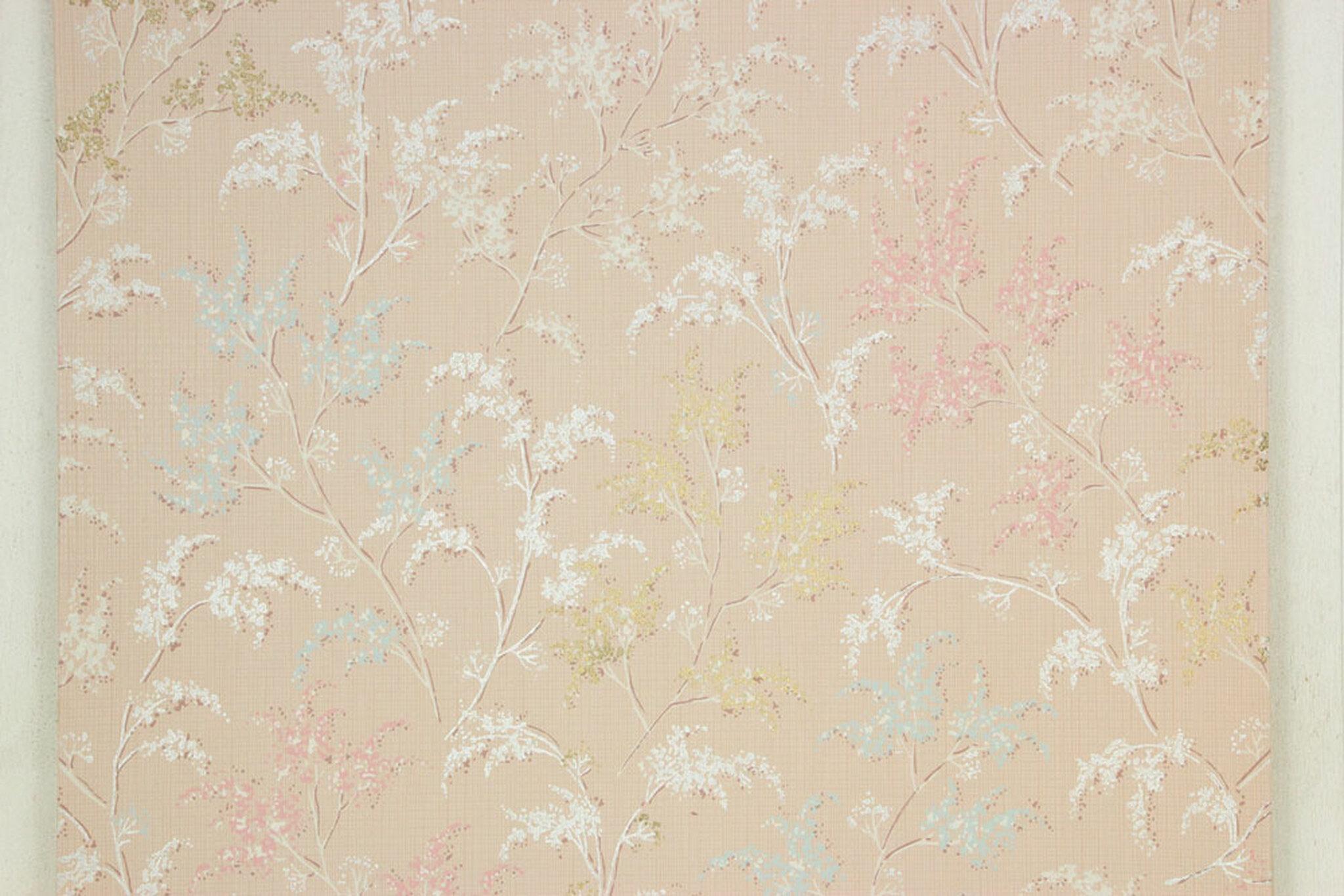 2048x1366 1960s Vintage Wallpaper Silver and Gold Metallic Trees on Pink's Vintage Wallpaper