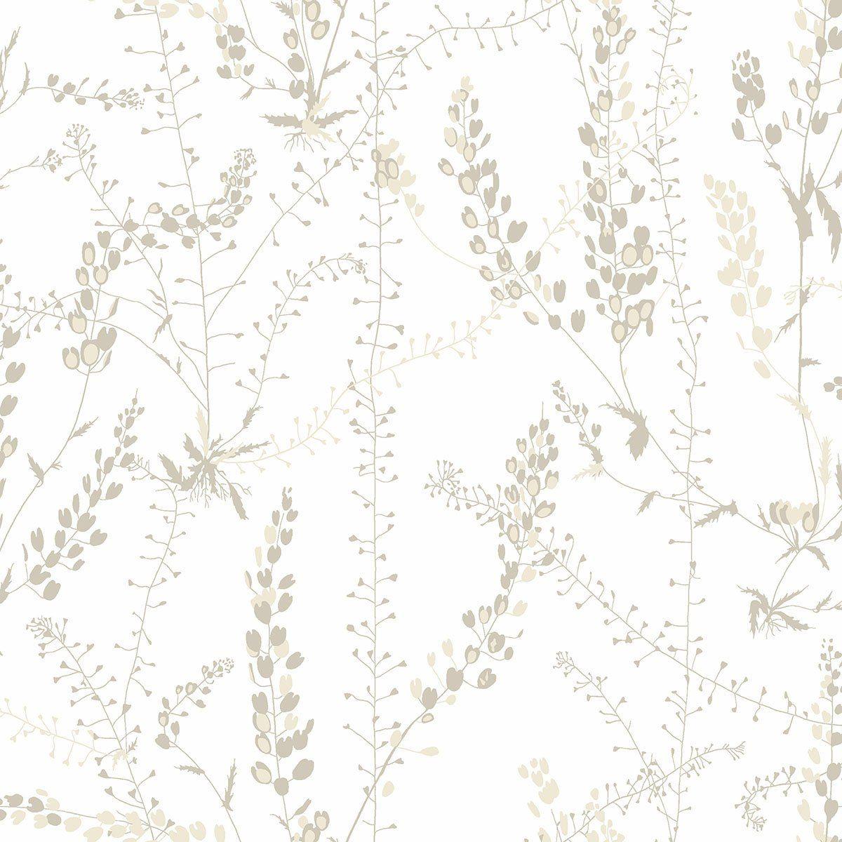 1200x1200 Bladranker Beige Botanical Wallpaper from the Scandinavian Designers