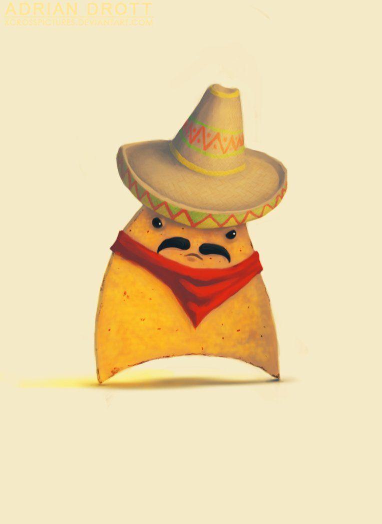 763x1048 Nacho By Adrian Drott. Nachos, Cute Couple Wallpaper, Potato Drawing