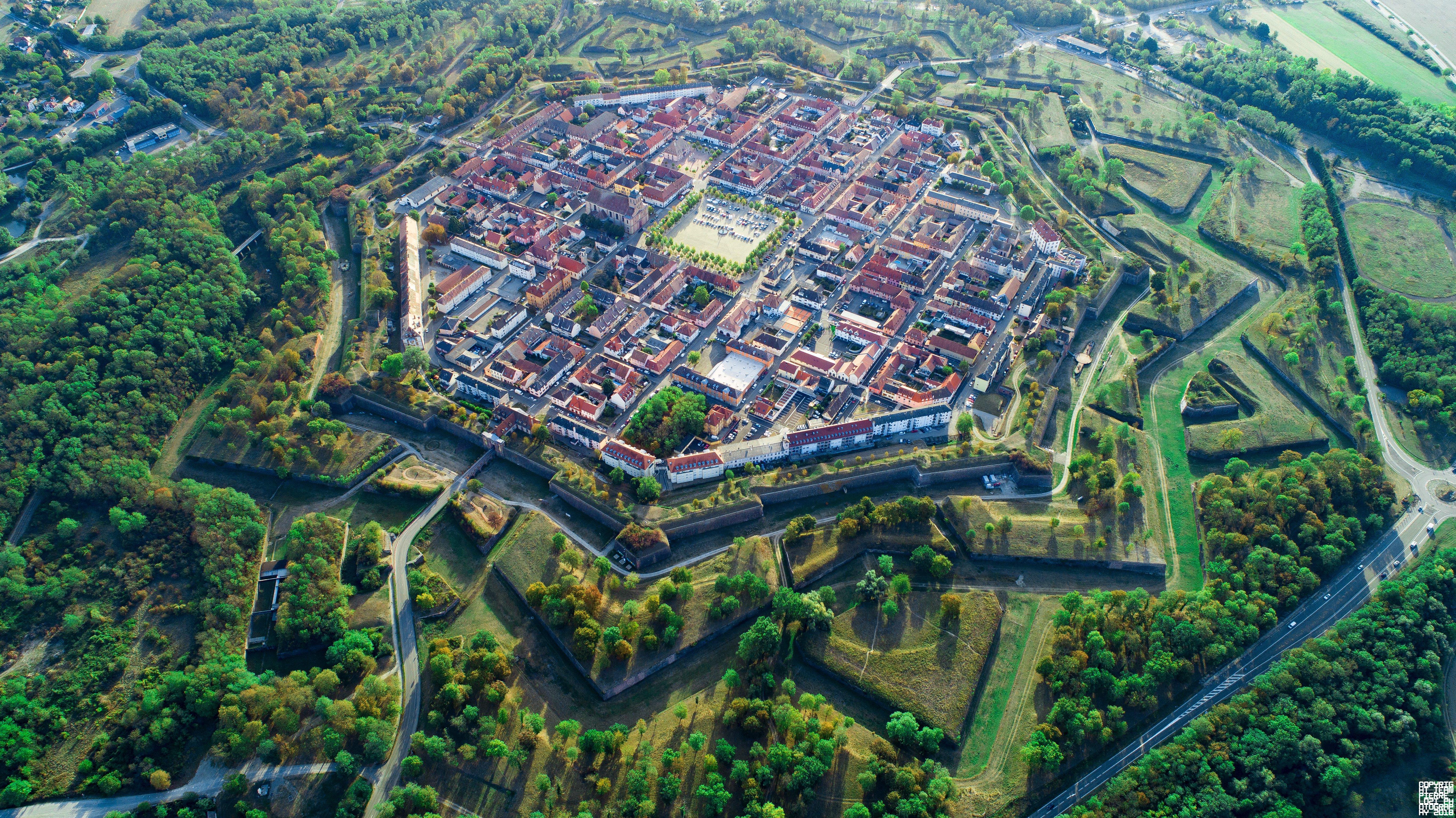 5464x3070 The Fortified Star Town Of Neuf Brisach In France 4K Wallpaper