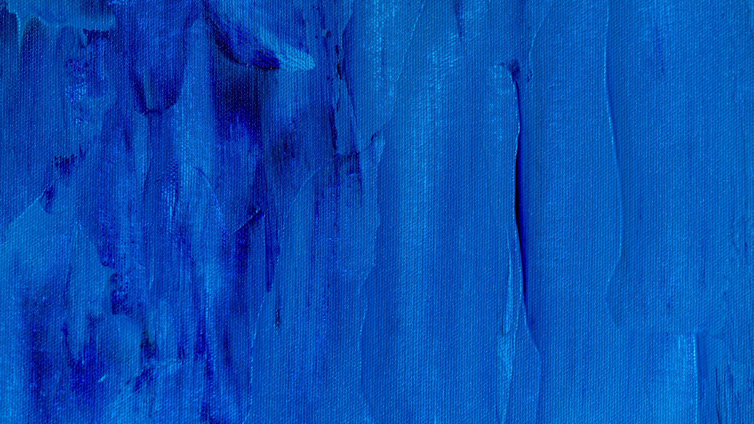 2560x1440 Download wallpaper 2560x1440 canvas, paint, blue, texture widescreen 16:9 HD background