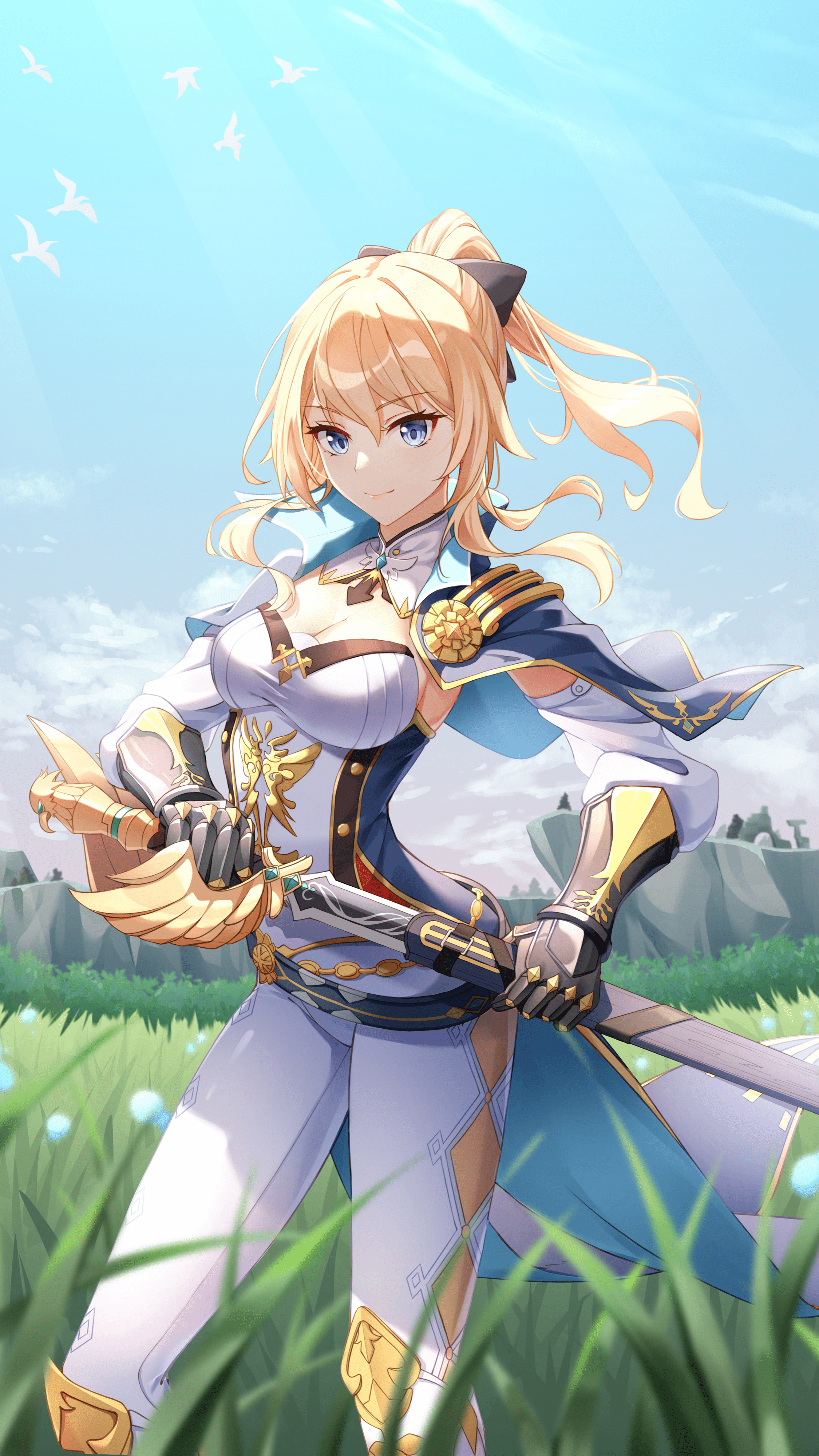 2250x4000 Genshin Impact Jean Phone Wallpaper
