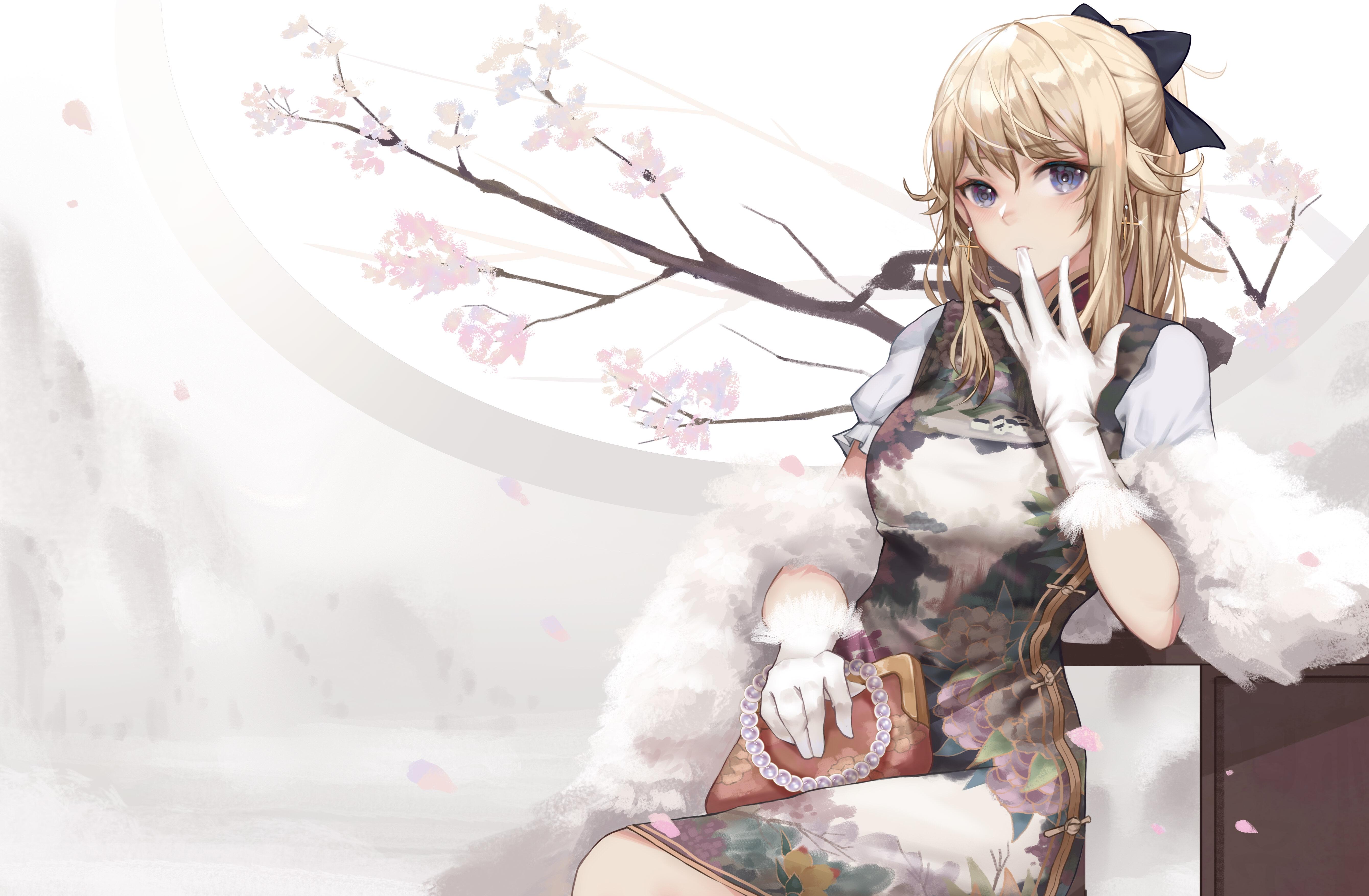 5359x3508 Anime Girls Genshin Impact Jean Genshin Impact Chinese Dress Cheongsam Wallpaper:5359x3508