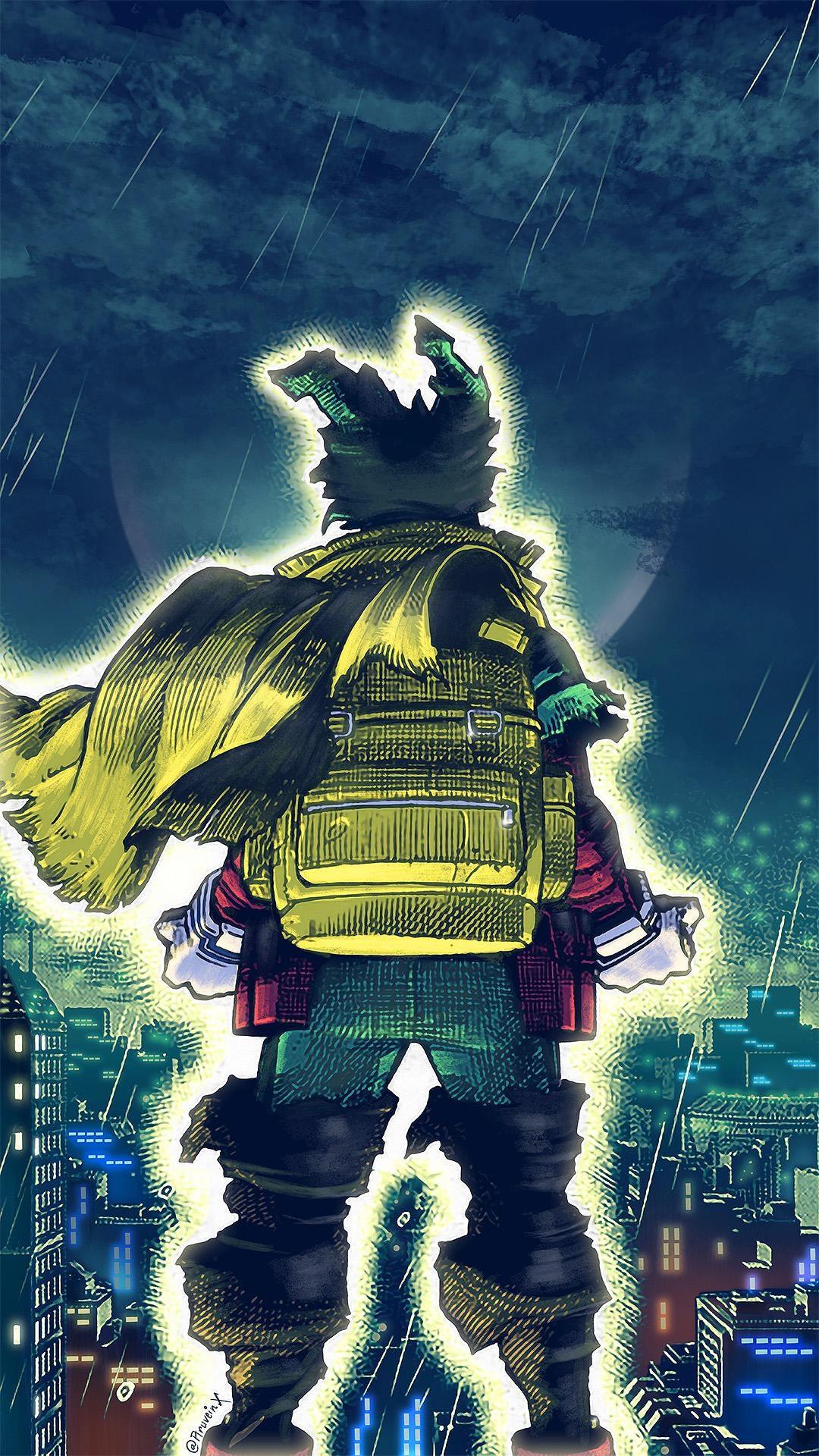 1080x1920 I colored and made a wallpaper of Midoriya from chap 310.: BokuNoHeroAcademia