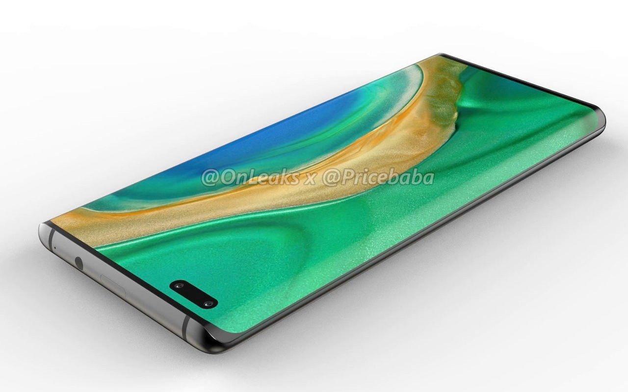 1280x800 Huawei Mate 40 Pro renders show dual selfie, waterfall display