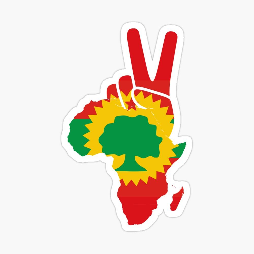 1000x1000 Oromo Flag Africa map Ethiopia Poster