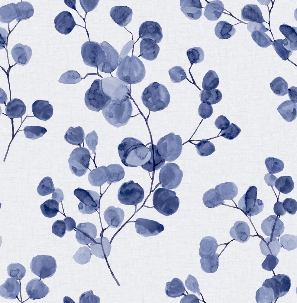 983x1001 Scott Living 30.75 Sq Ft Indigo Vinyl Floral Self Adhesive Peel And Stick Wallpaper In The Wallpaper Department At