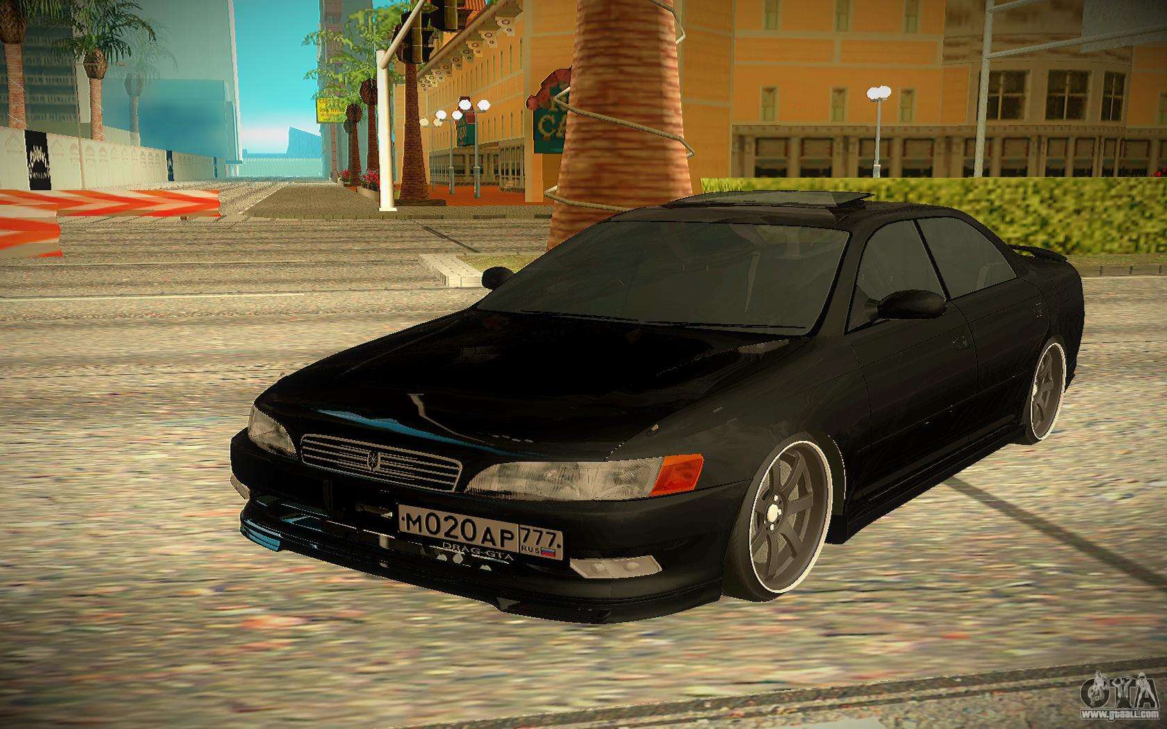 1680x1050 Toyota Mark 2 black for GTA San Andreas