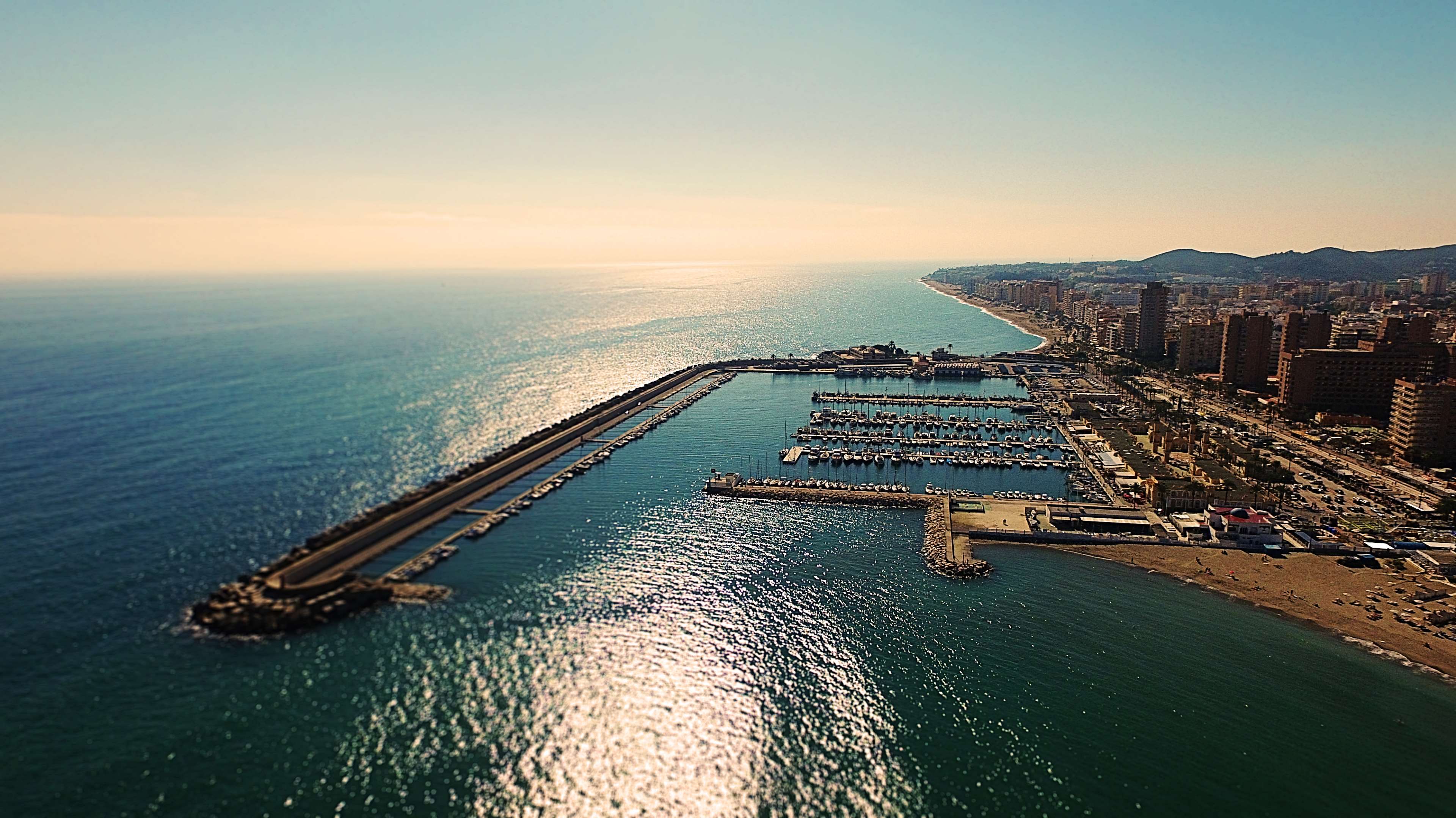 3840x2160 3840x2160 aerial, aerial view, beach, city, drone, harbor, harbour, ocean, port, sea 4k wallpaper JPG 746 kB