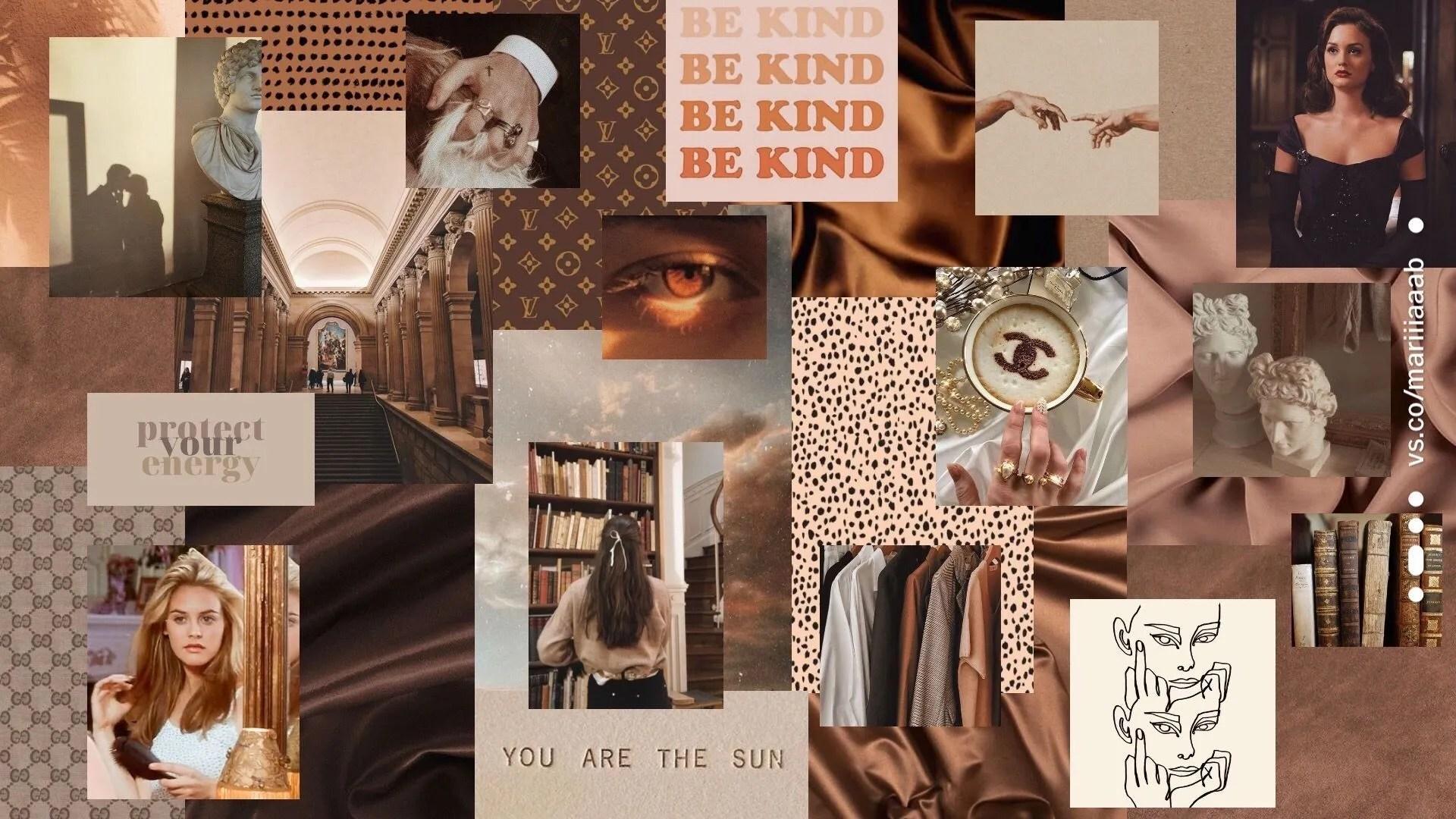 1920x1080 The Best 25 Brown Aesthetic Collage Wallpaper Laptop
