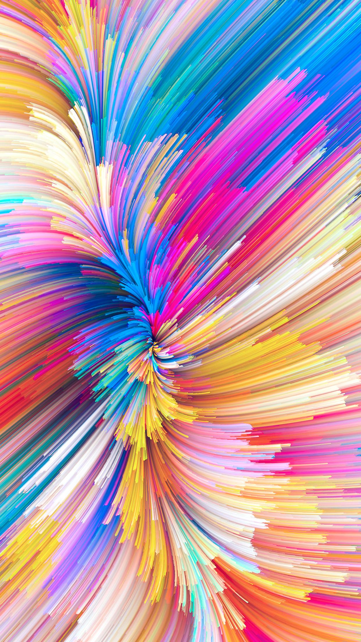 1242x2208 iPhone X wallpaper. color rainbow digital art pattern background