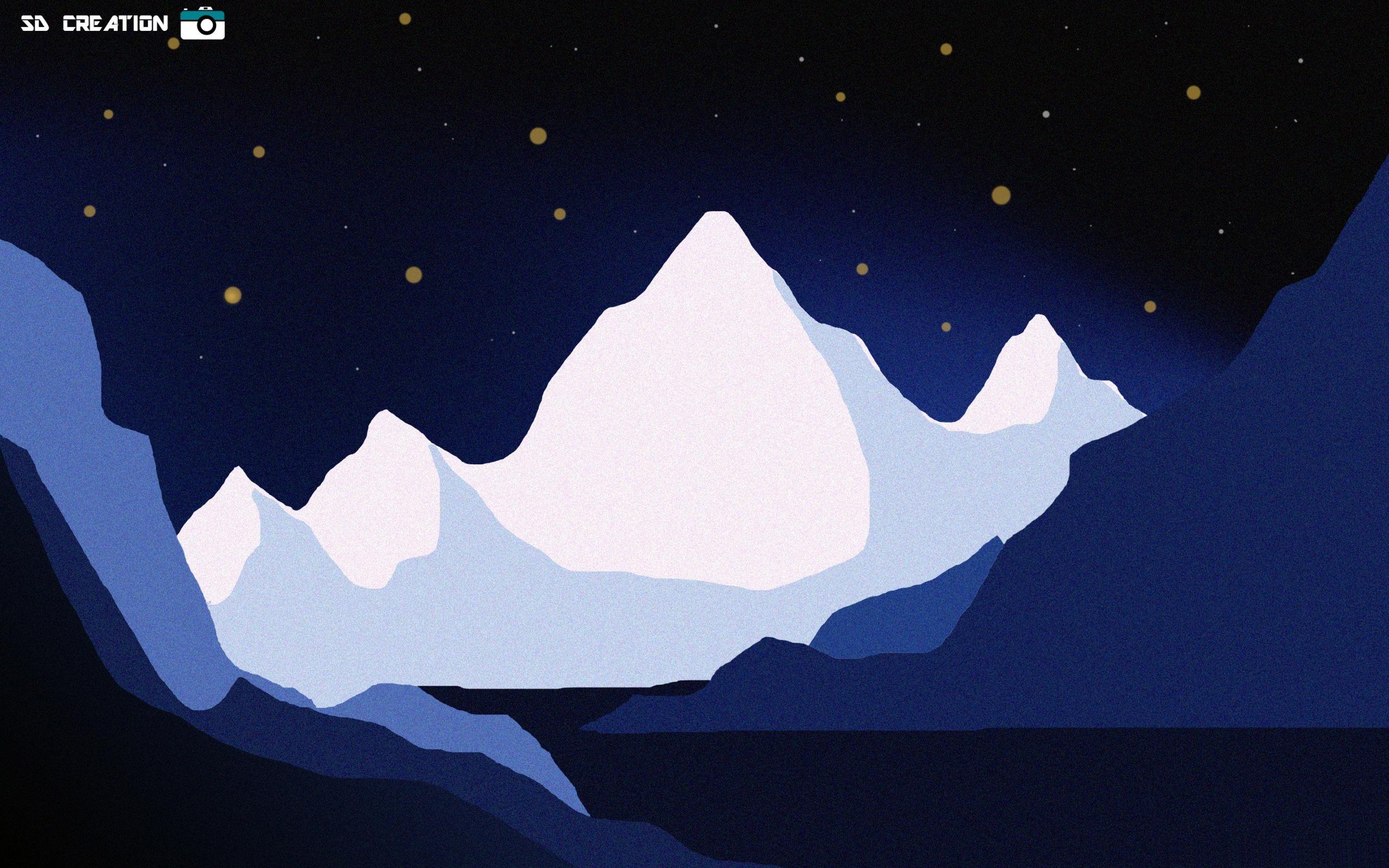 2560x1600 Mountains Vector Art Design HD
