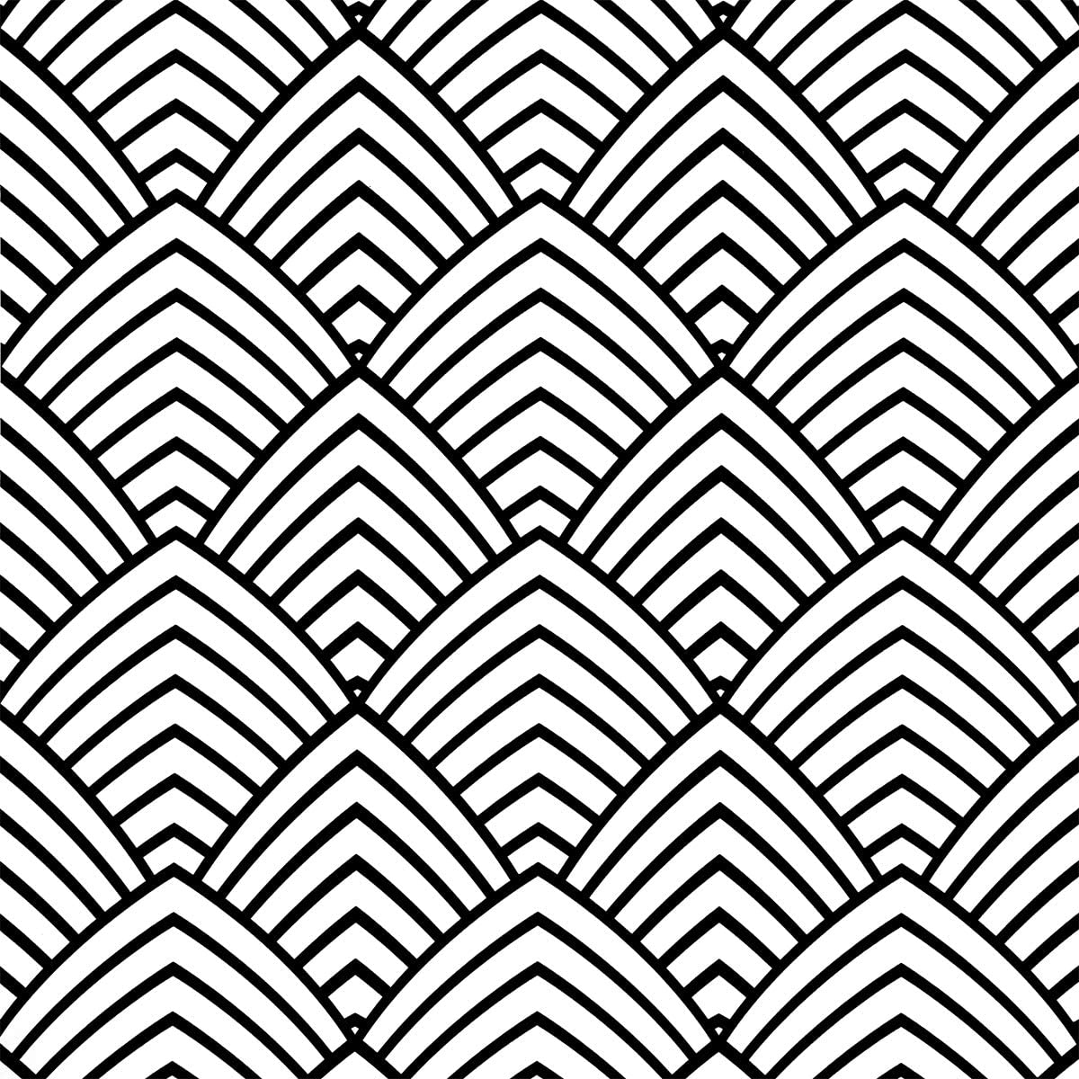 1200x1200 Black and White Peel and Stick Wallpaper Modern Geometric Self Adhesive Wallpaper Black Stripe Removable Wall Paper White Wallpaper Peel and Stick Decorative Contact Paper Shelf Liner Vinyl Film