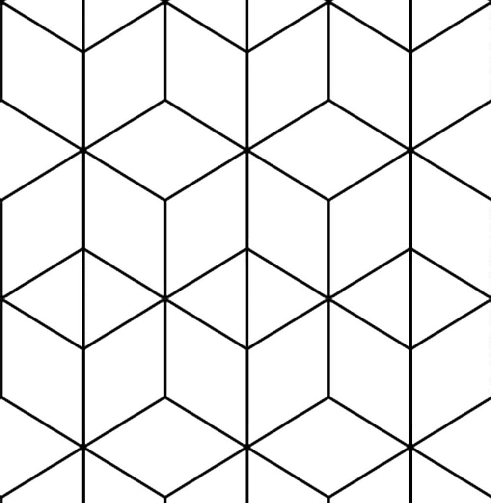 1000x1025 Buy Geometry Peel And Stick Wallpaper White Black Hexagon Trellis Modern Stripe Self Adhesive Wallpaper For Bedroom Home Decorative