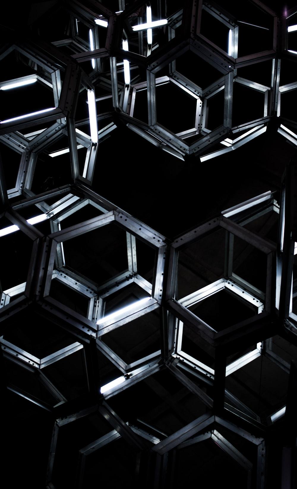 1000x1643 geometric black metal hanging decor photo