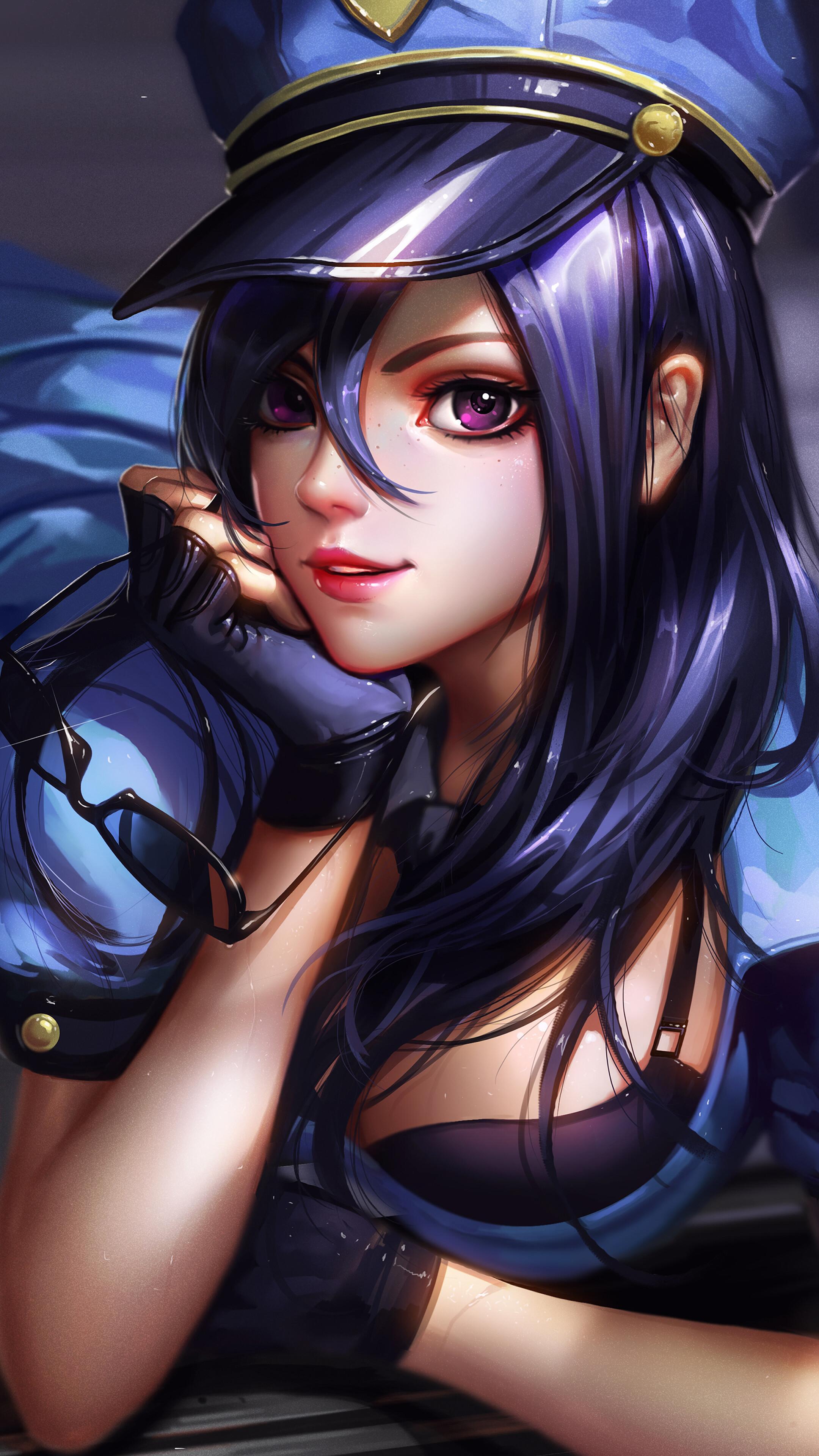 2160x3840 Caitlyn, LoL, Officer phone HD Wallpaper, Image, Background, Photo and Picture. Mocah HD Wallpaper