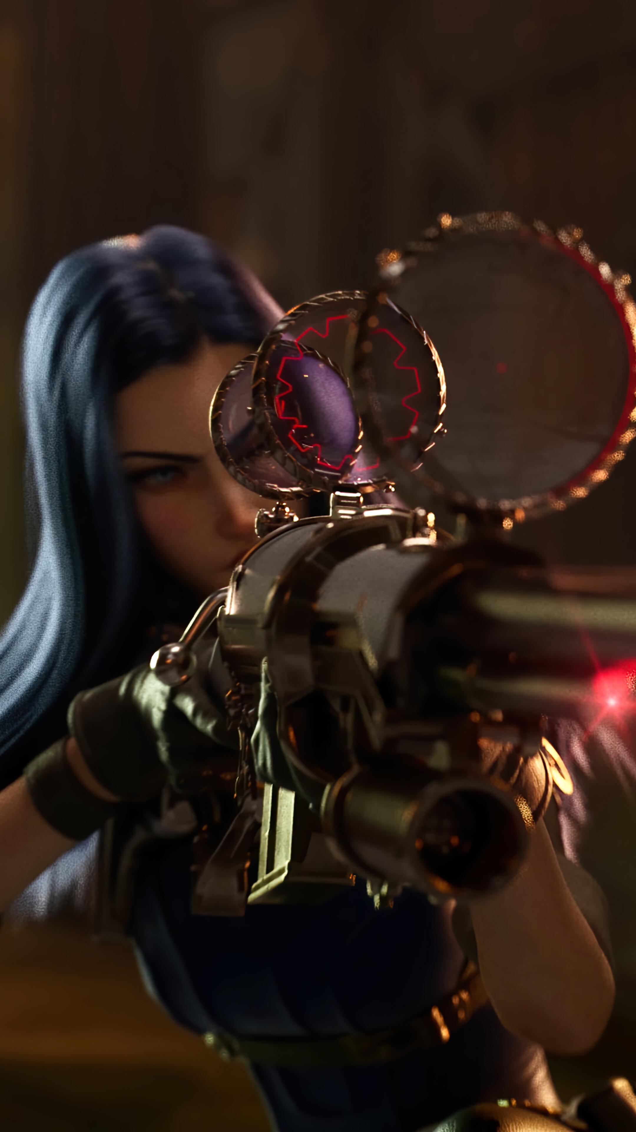 2160x3840 Caitlyn, Sniper, LoL, Season, 4K phone HD Wallpaper, Image, Background, Photo and Picture. Mocah HD Wallpaper