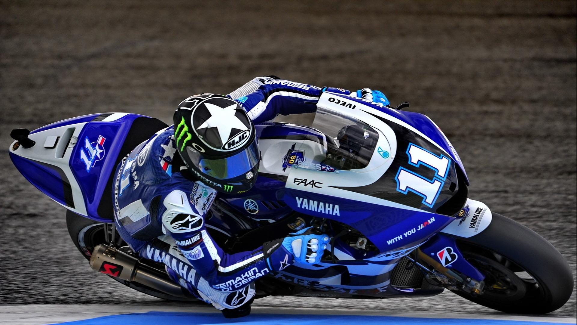 1920x1080 Wallpaper bike, yamaha, race, yamaha m motogp, ben spies, motorcycle desktop wallpaper Motorcycles
