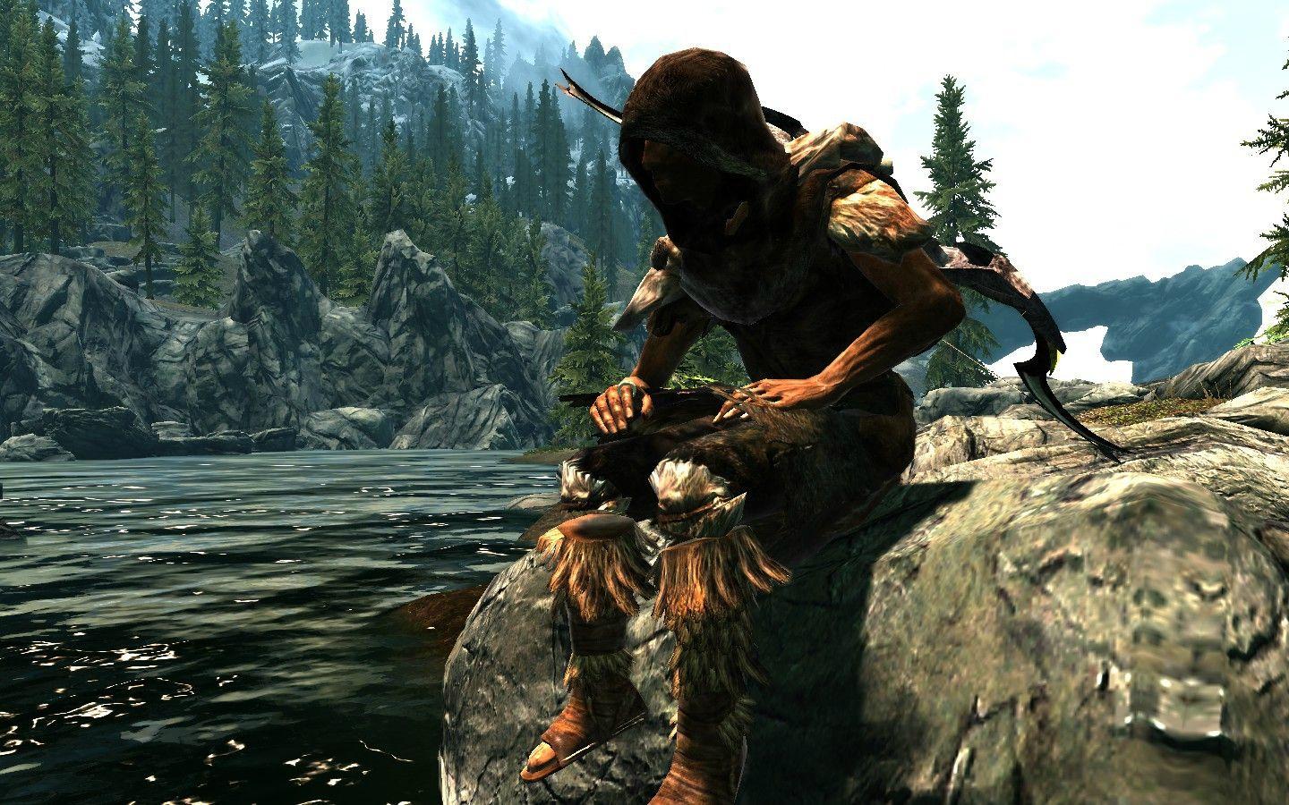 1440x900 Cool Skyrim Wood Elf Wallpaper