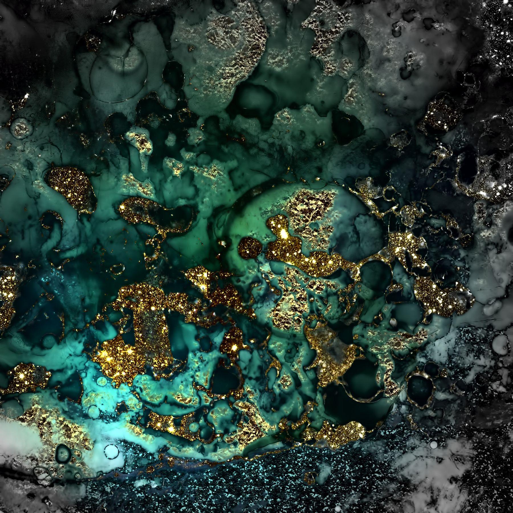 1800x1800 Emerald Green and Gold Wallpaper, HD Emerald Green and Gold Background